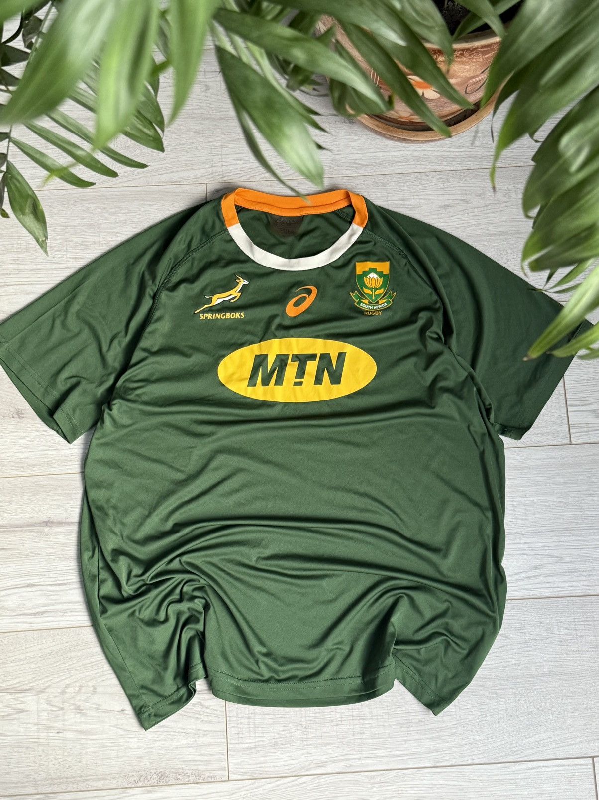 Asics Asics South Africa jersey rugby shirt Size US XL / EU 56 / 4 - 1 Thumbnail