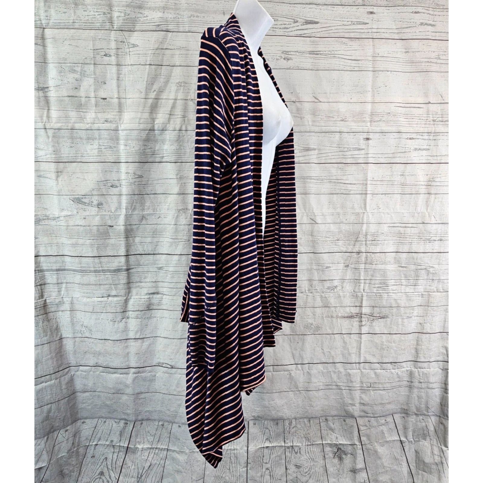Stetson Stetson Womens Cardigan Sz XL Blue Pink Stripe Long Sleeve Rayon Blend Size XL / US 12-14 / IT 48-50 - 3 Thumbnail