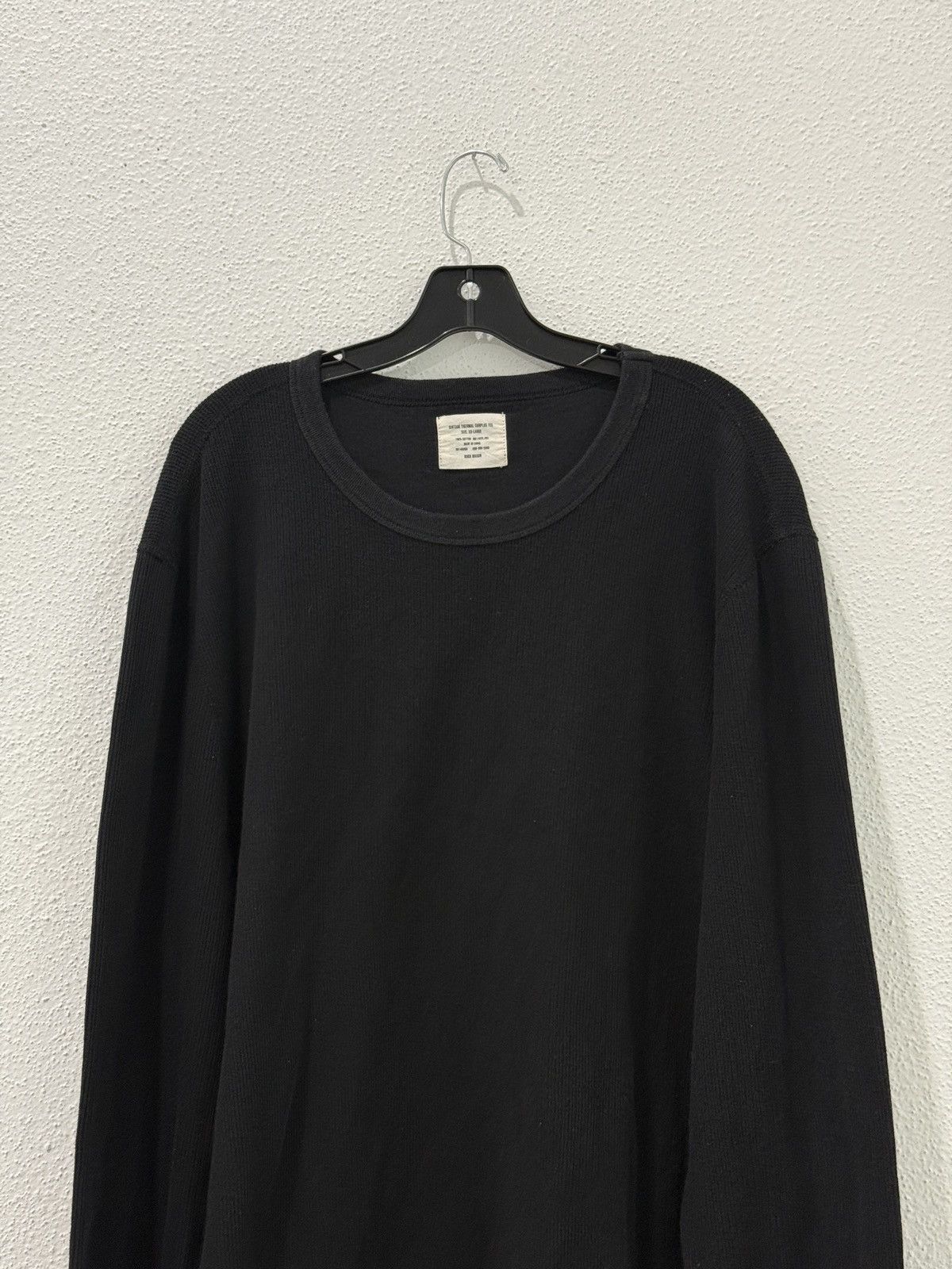 Buck Mason Buck Mason Vintage Thermal Surplus Tee XXL Black Waffle Knit Size US XXL / EU 58 / 5 - 2 Thumbnail