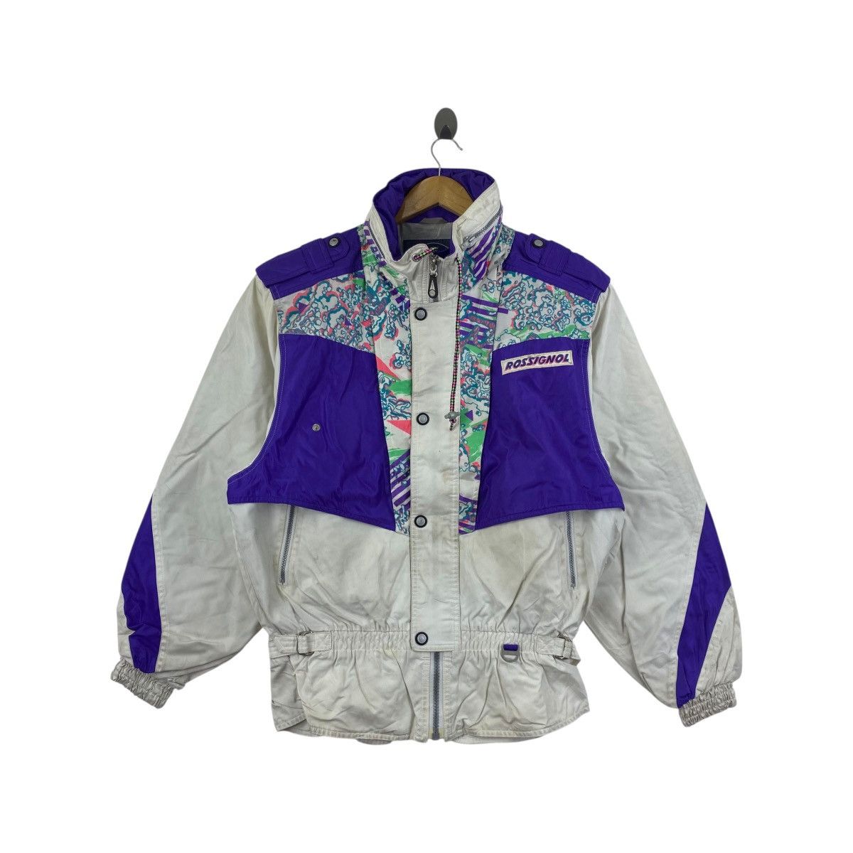 Rossignol Vintage 90s ROSSIGNOL Ski Jacket Multicolour Winter Mens Size US L / EU 52-54 / 3 - 1 Thumbnail