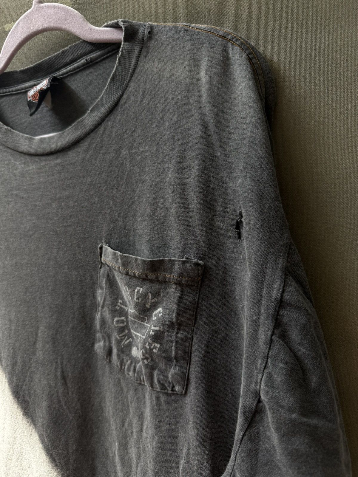Harley Davidson Harley Davidson Perfecty Trashed vintage longsleeve Size US XL / EU 56 / 4 - 3 Thumbnail