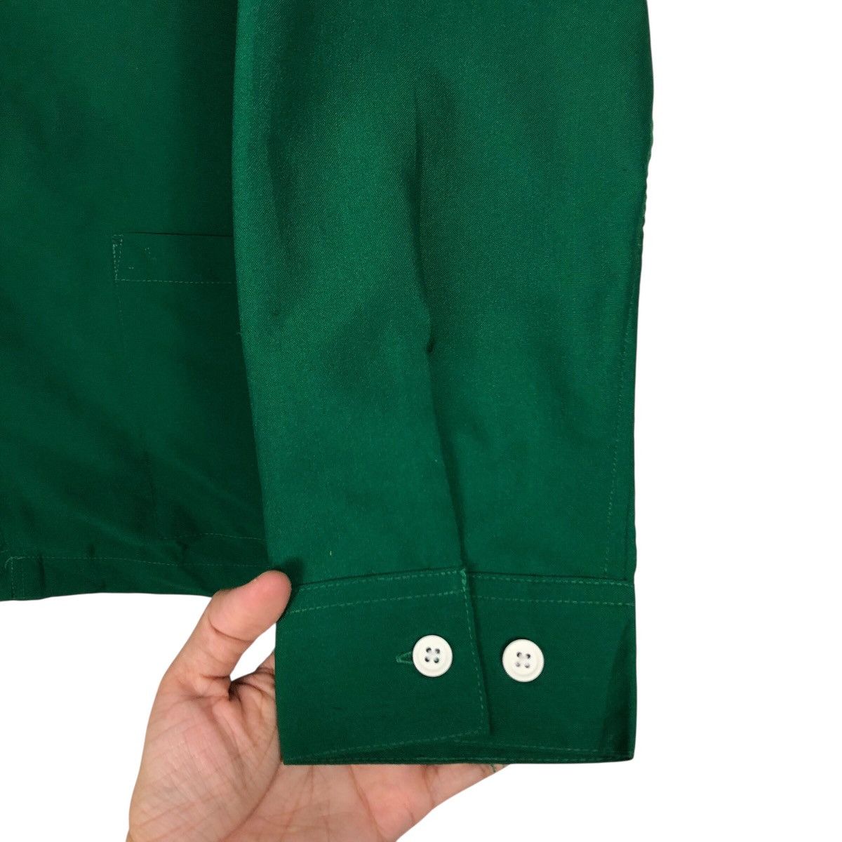 Japanese Brand Vintage 7-Eleven Employee Uniform Jacket Green Zip-Up Size US M / EU 48-50 / 2 - 16 Thumbnail