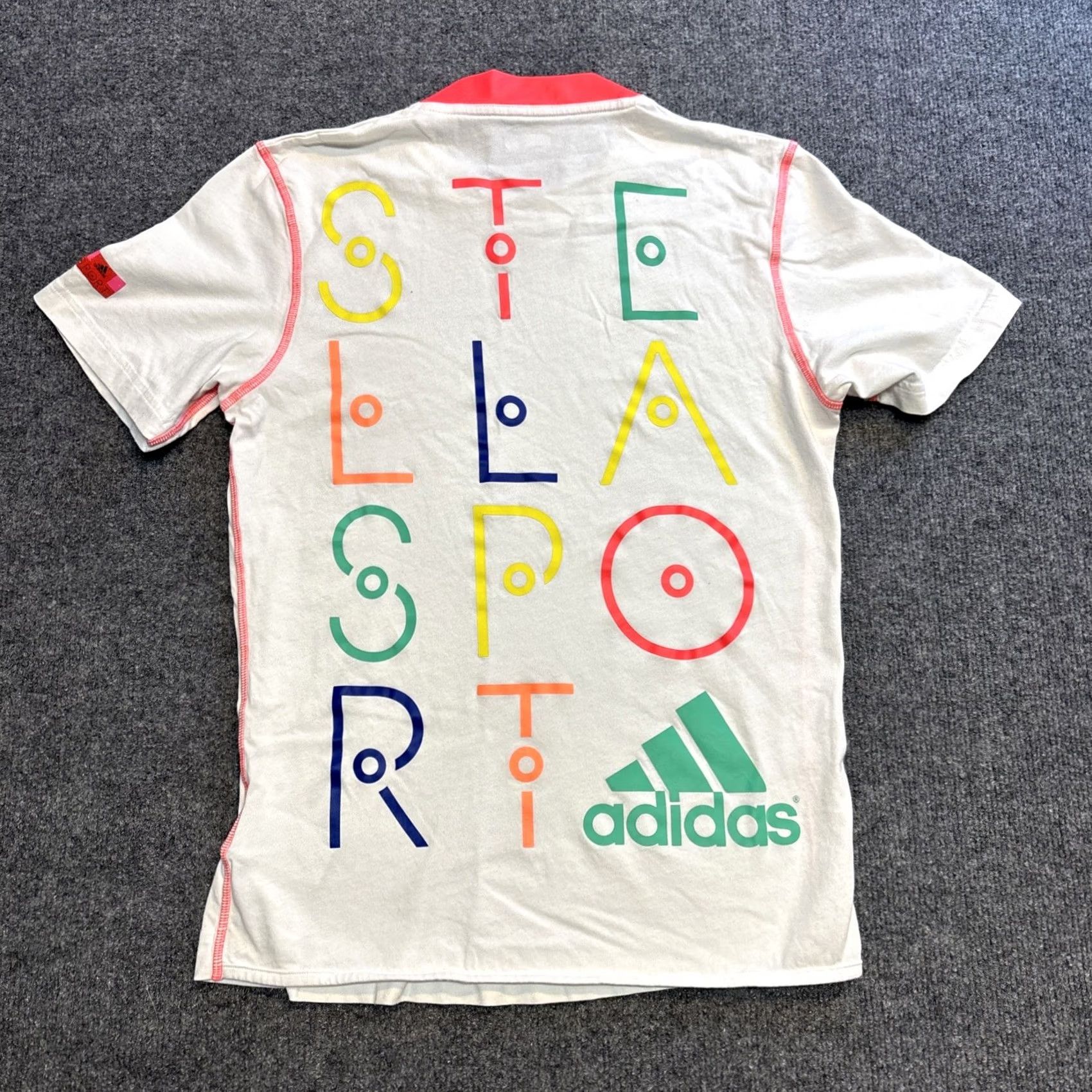 Stella McCartney Stella McCartney Adidas Shirt Women S Graphic Spellout Athletic Gym Workout Top Short Sleeve White, Regular, S, Polo? Size S / US 4 / IT 40 - 5 Thumbnail