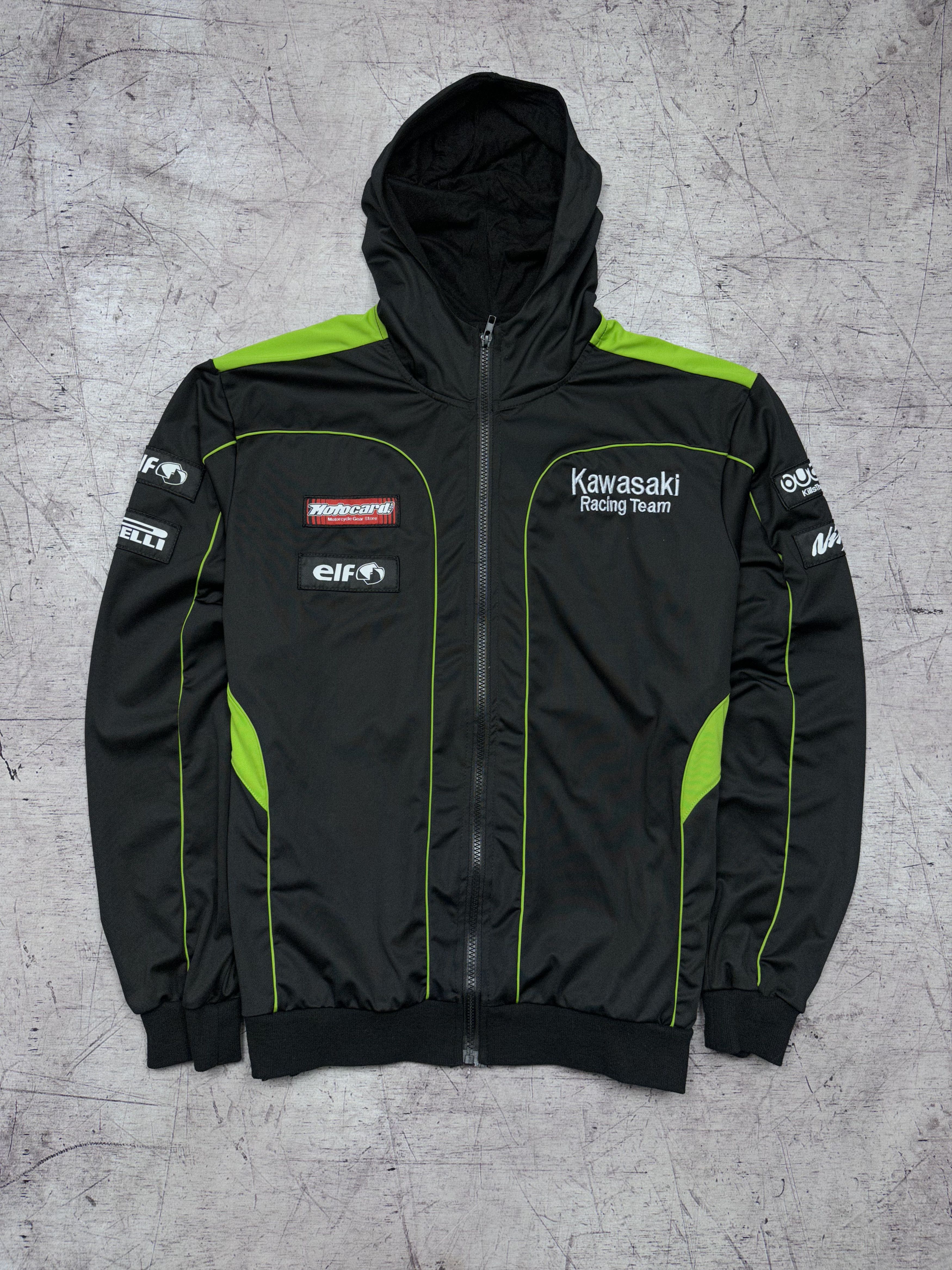 Japanese Brand Kawasaki Racing Team Vintage Mens Zip Hoodie Size US XXL / EU 58 / 5 - 1 Thumbnail
