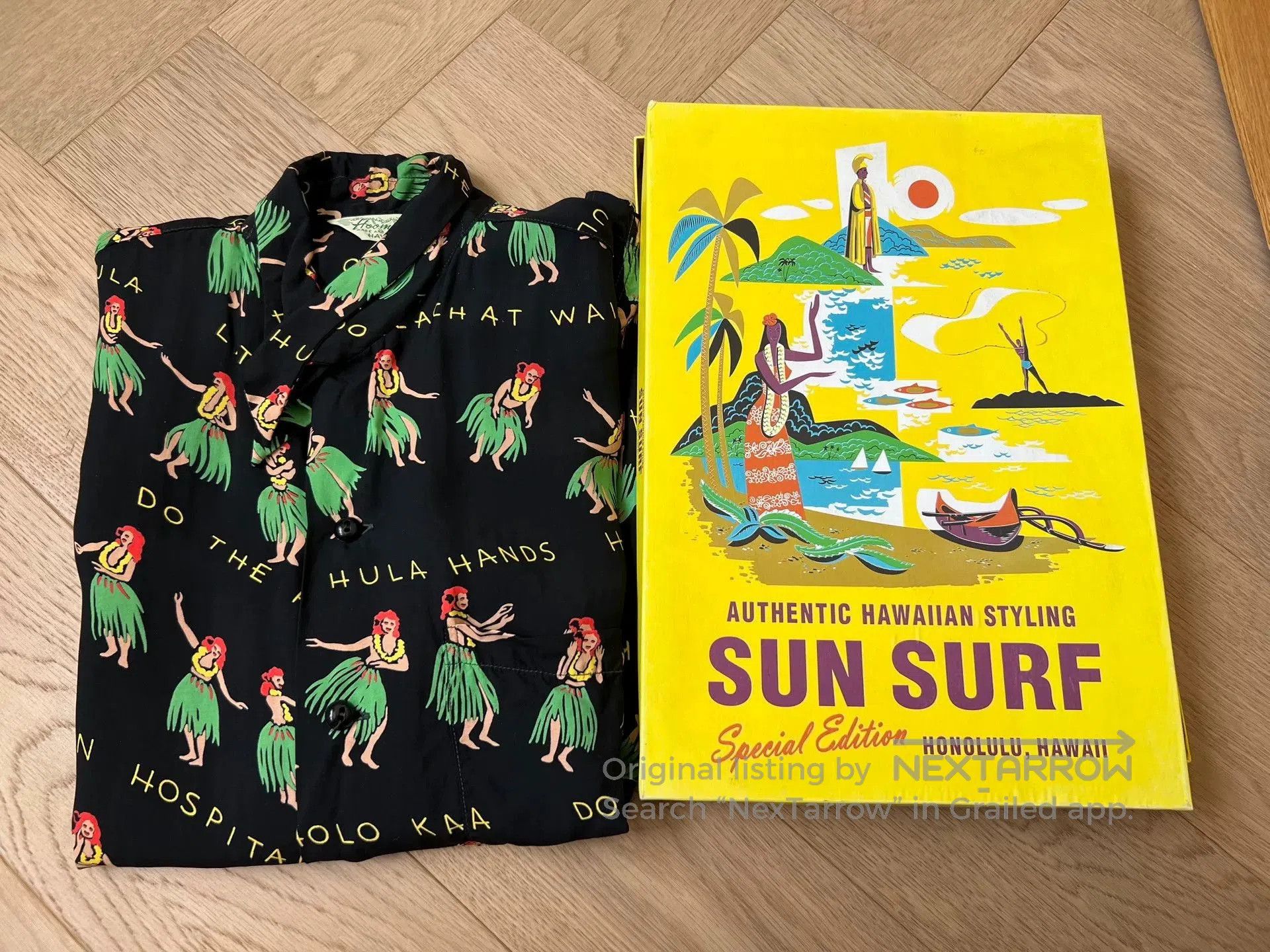 Sun Surf Vintage Hawaiian Shirt with Hula Design. Size US M / EU 48-50 / 2 - 7 Thumbnail
