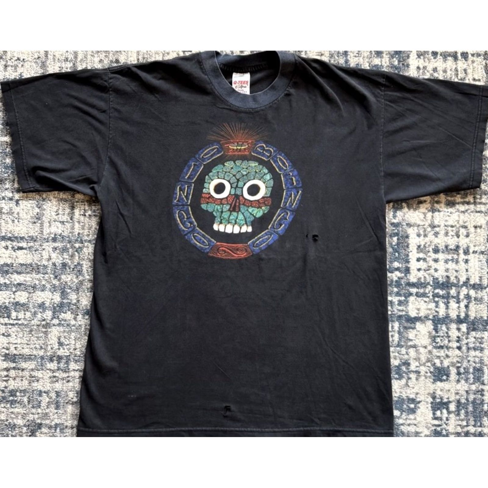 Devoa VINTAGE 1995 Oingo Boingo Dia De Los Muertos T Shirt XL Black Cotton Logo 90s Band Punk Rock Devo B-52s Mens Size US XL / EU 56 / 4 - 2 Thumbnail