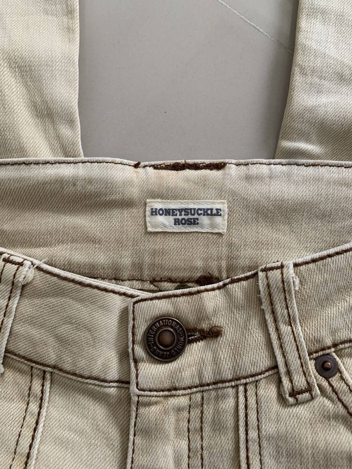 Japanese Brand Honeysuckle Rose Faded Bush Flared Jeans Size US 28 / EU 44 - 5 Thumbnail