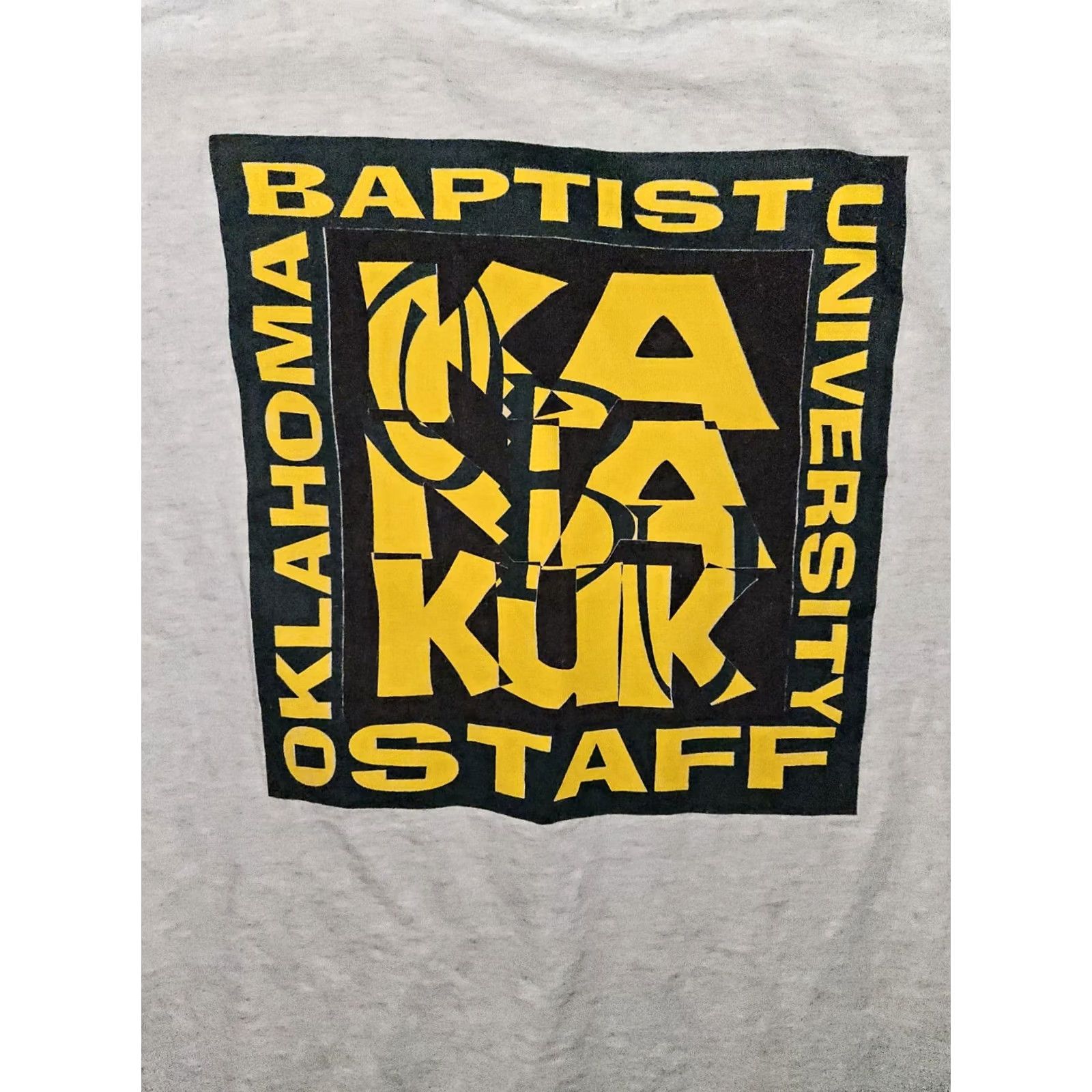 Fruit Of The Loom VINTAGE Oklahoma Baptist University Kannakuk Staff T-Shirt Unisex XL Gray Fruit of the Loom Graphic Tee Short Sleeve Shirts Mens Womens Size US XL / EU 56 / 4 - 7 Thumbnail