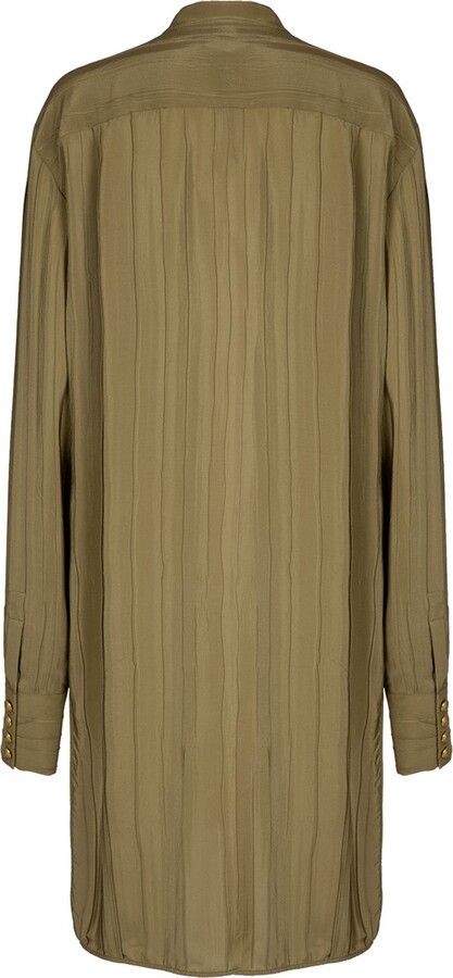 Balmain o1y0625 Solid Color Shirt in Military Green Size XS / US 0-2 / IT 36-38 - 5 Thumbnail
