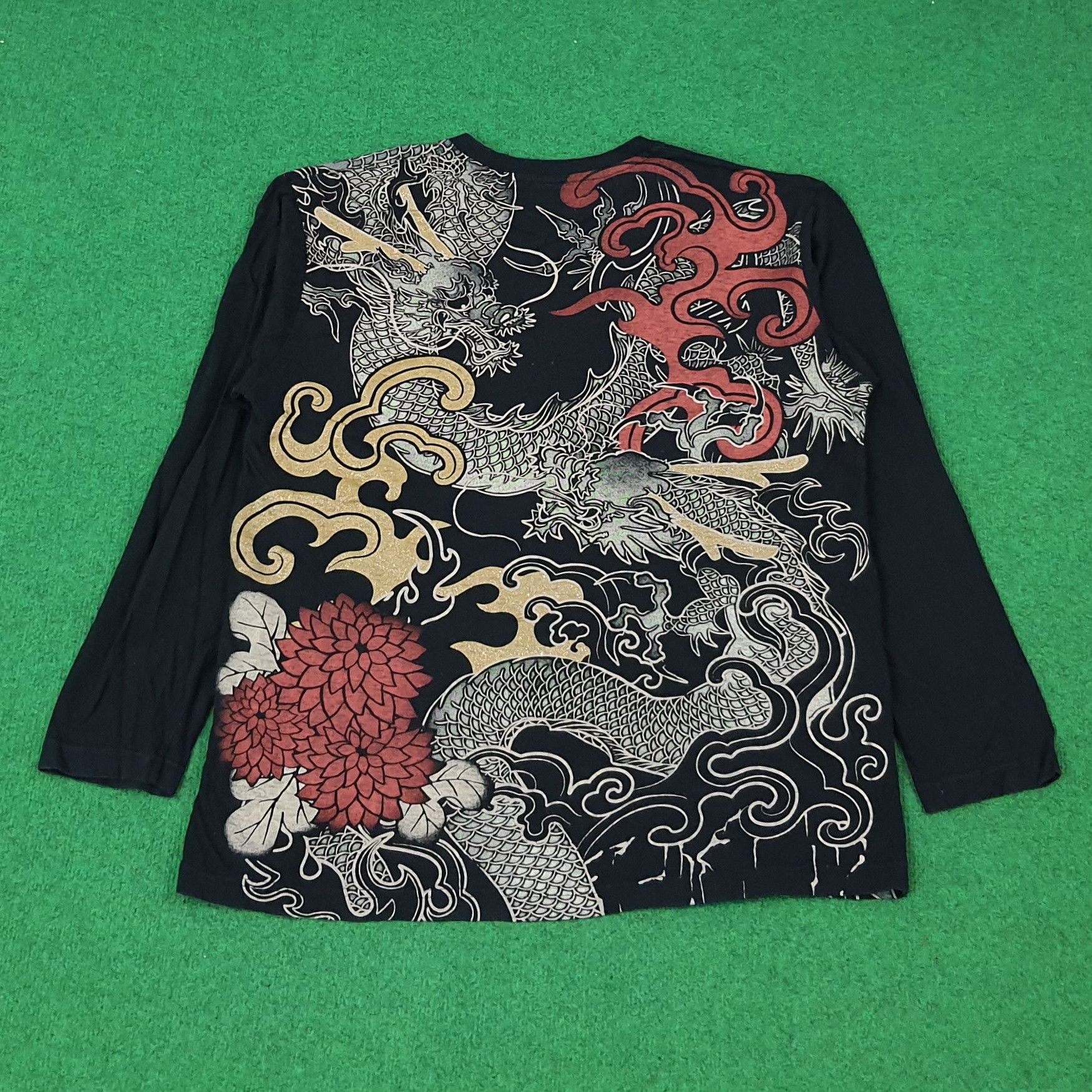 Japanese Brand Vintage Strange Heaven Dragon Tattoo Style Tshirt C276N14 Size US L / EU 52-54 / 3 - 1 Thumbnail