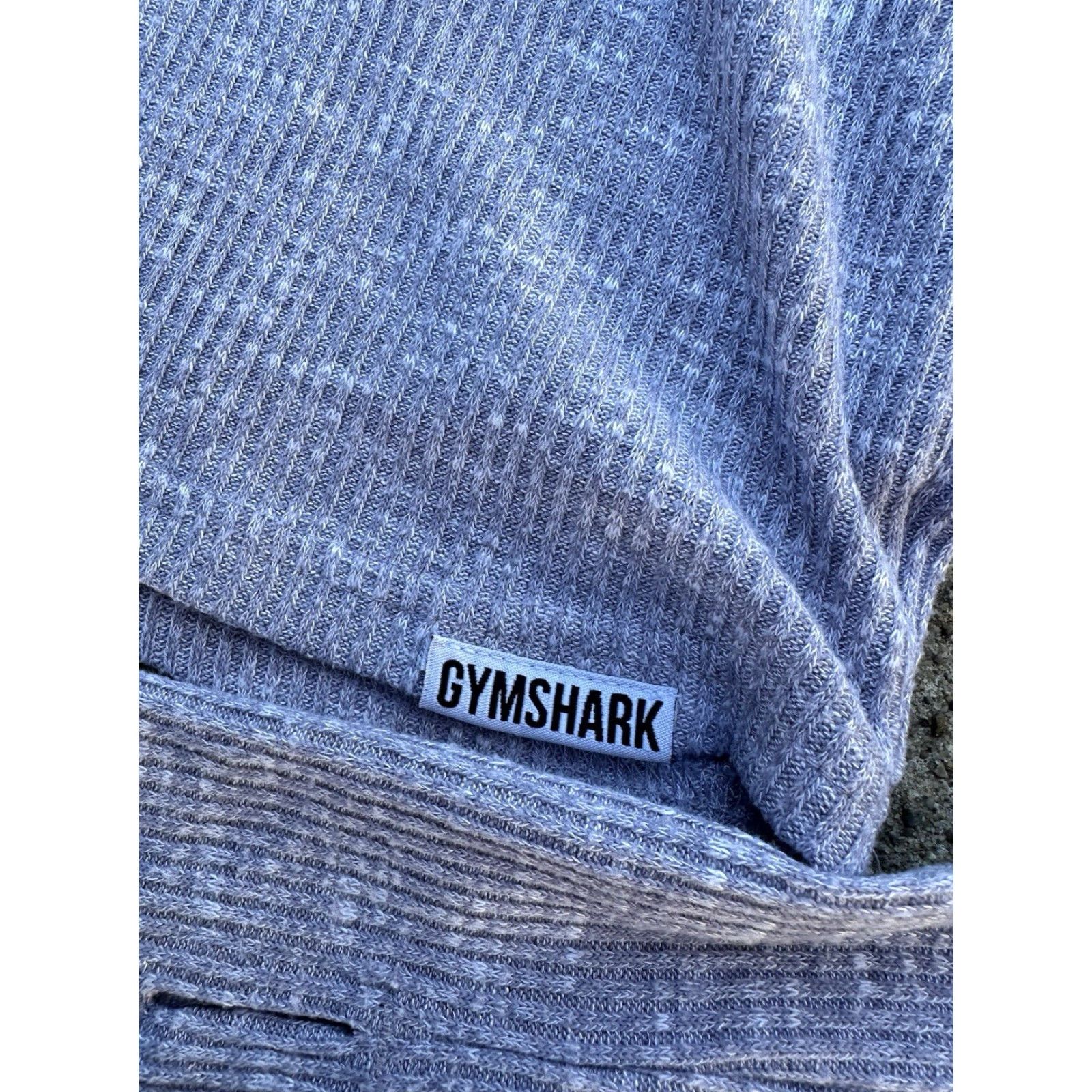 Gymshark Gymshark Slounge Cropped Ribbed Hoodie Longsleeve Gray Activewear Size M Women Pullover Crew Neck Logo Embroidered All Seasons Hooded Casual Sports Size M / US 6-8 / IT 42-44 - 4 Thumbnail