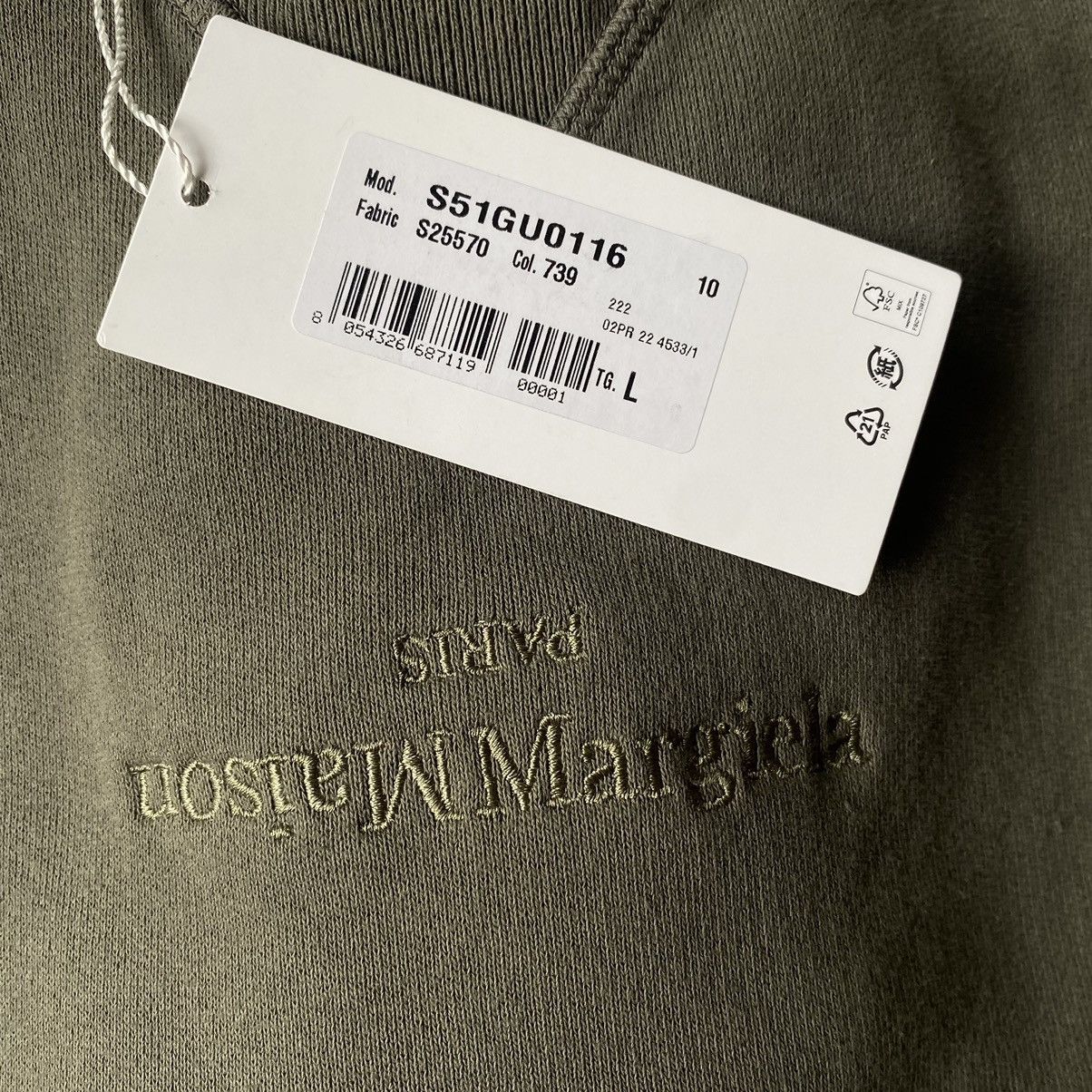 Maison Margiela NWT Fall22 Logo Embroidered 1 10 Oversize Sweater Size US L / EU 52-54 / 3 - 5 Thumbnail