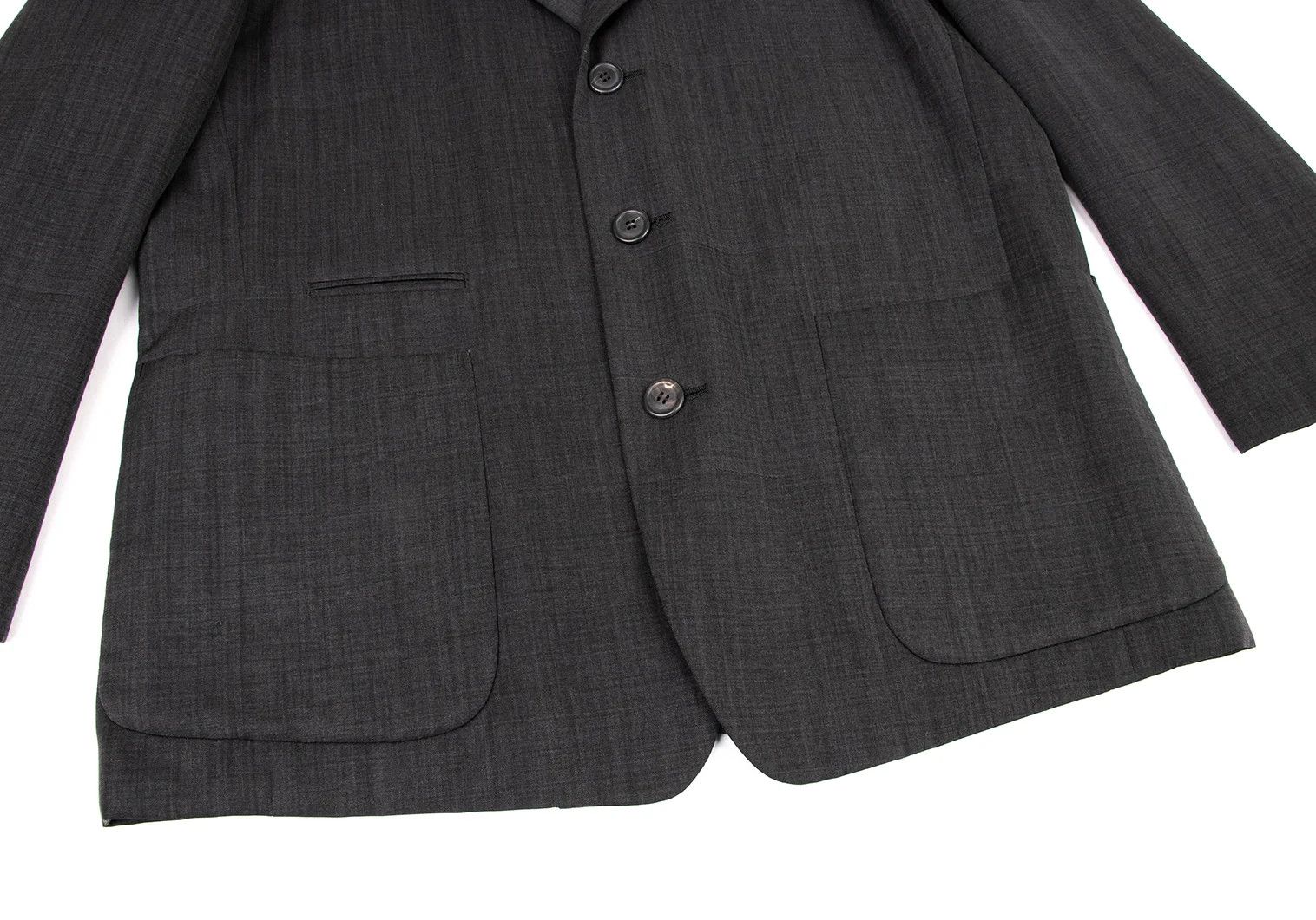 Issey Miyake Wool Stitch Design 3B Jacket in Charcoal, Size M Size US M / EU 48-50 / 2 - 11 Thumbnail