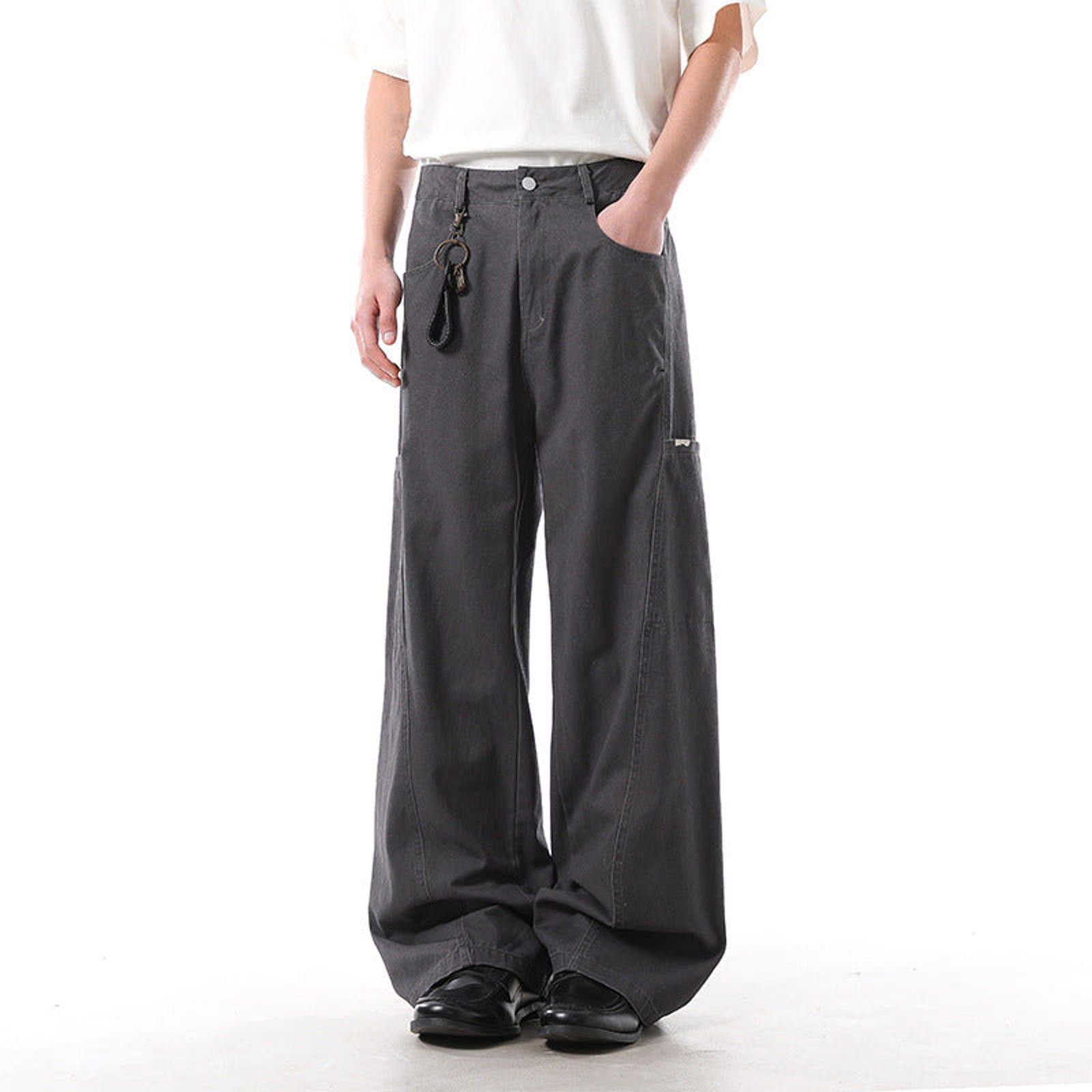 Vintage Olive Wide Leg Cargo Pants, Baggy Fit Size US 32 / EU 48 - 6 Thumbnail