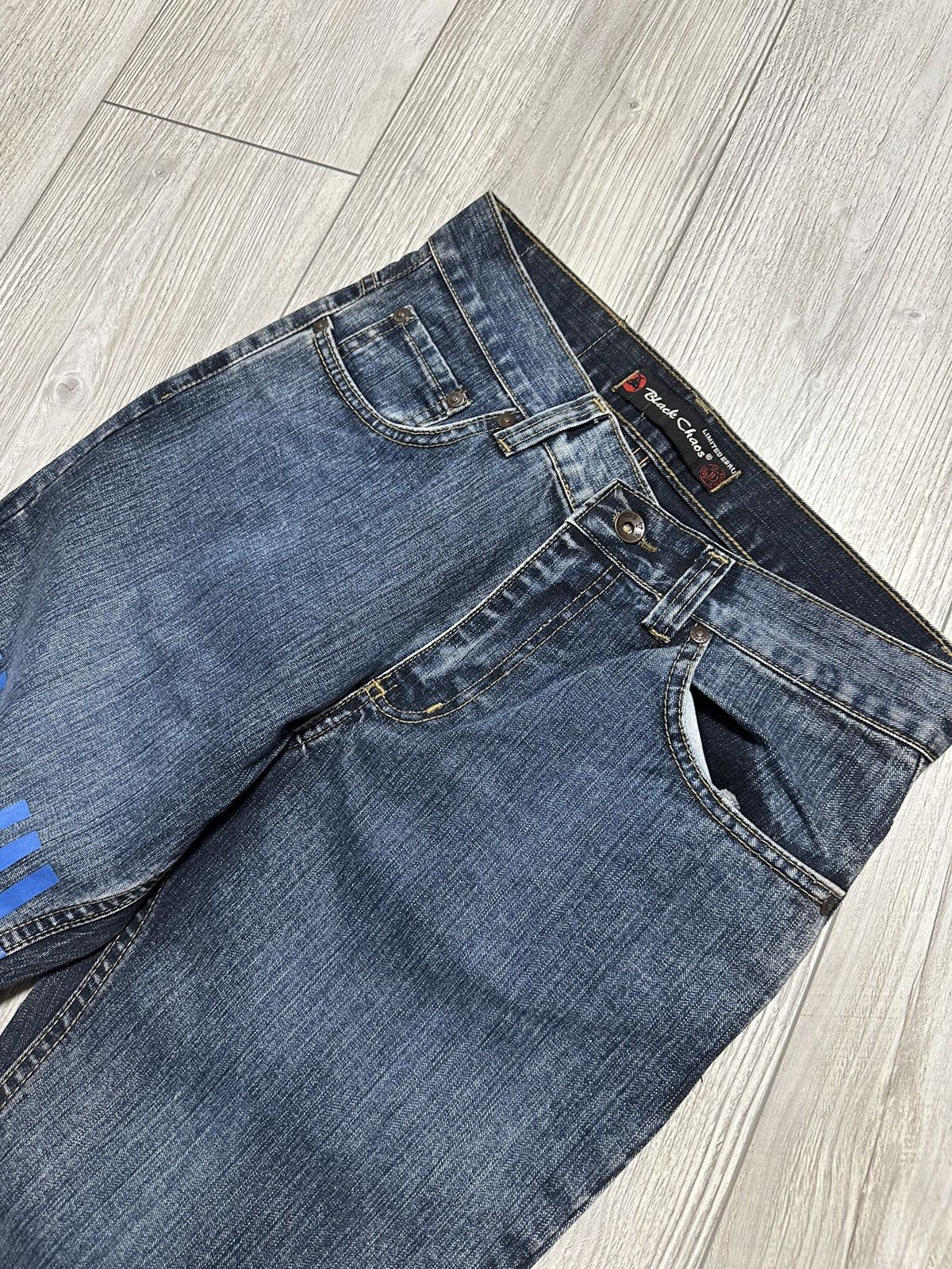 Chaps Crazy y2k Baggy Faded Black Chaps Skater Jeans. Size US 29 - 6 Thumbnail