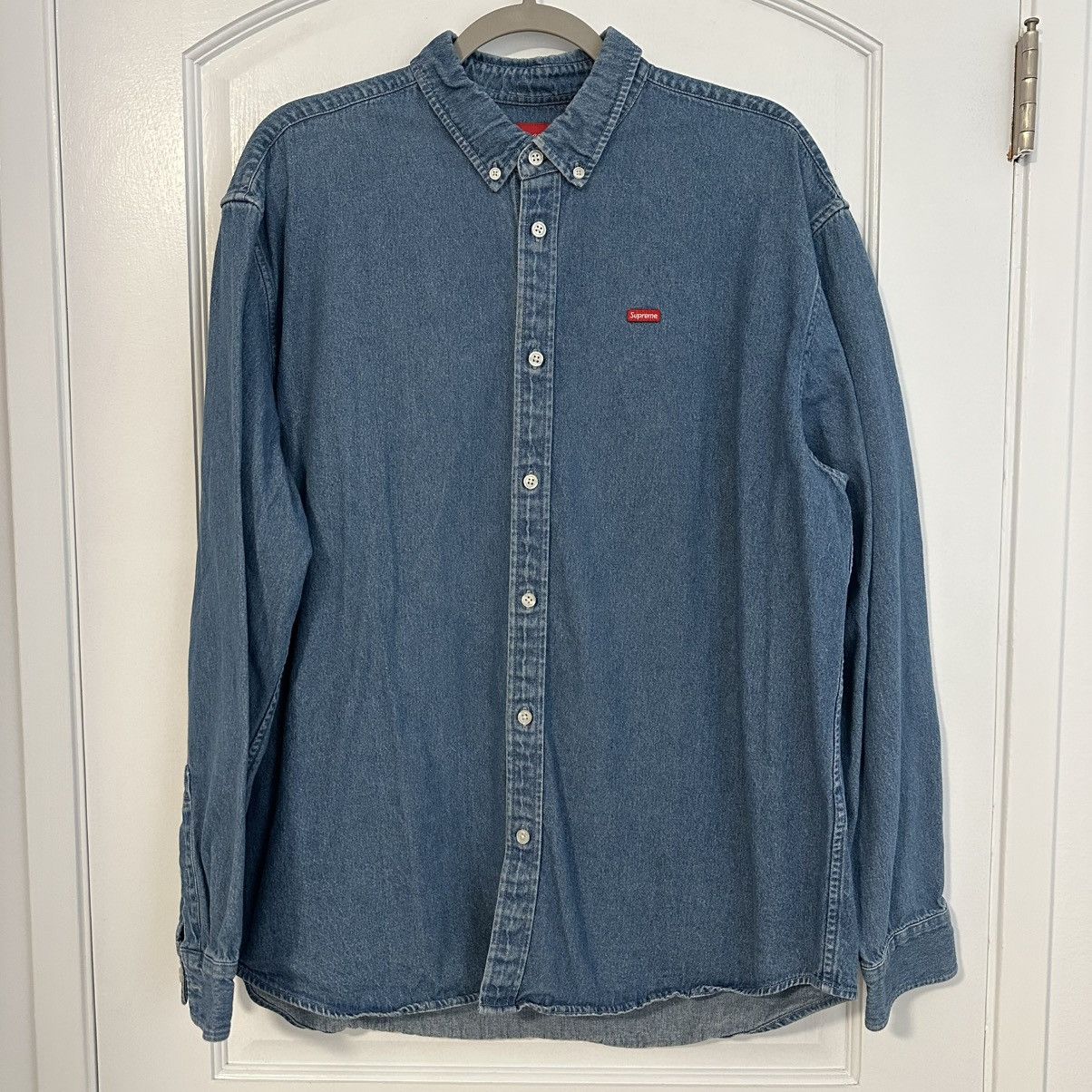 Streetwear × Supreme Supreme Small Box Denim Twill Buttondown 