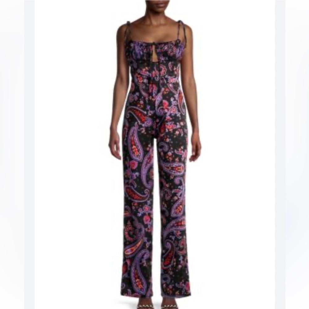 REVOLVE DANIELLE BERNSTEIN l Paisley-Print Ruched Jumpsuit 14 Size 36" / US 14 / IT 50 - 1 Thumbnail