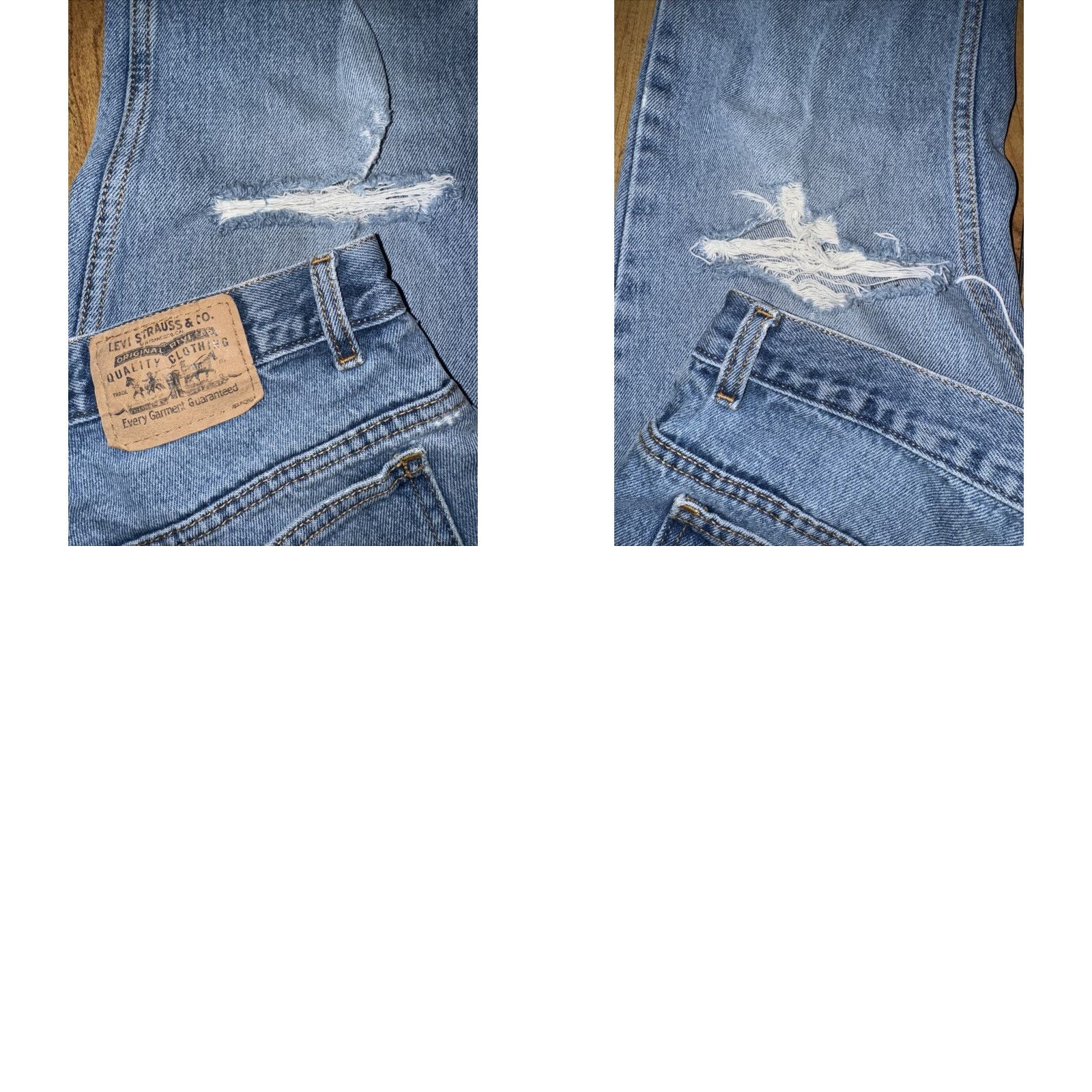Levi's VINTAGE Levi’s Orange Tab Denim Jeans Light Blue 32x32 Distressed Straight Men 32 Inseam Jeans Blue Mens Size US 32 / EU 48 - 8 Thumbnail