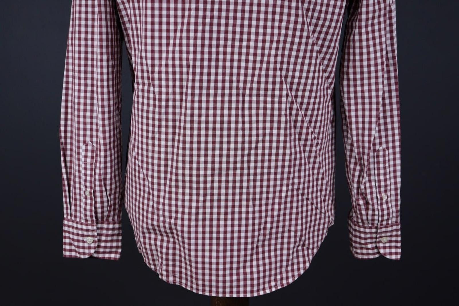 Designer Boggi Milano Red Check Button Down Shirt Size L 42 ? Size US L / EU 52-54 / 3 - 7 Thumbnail