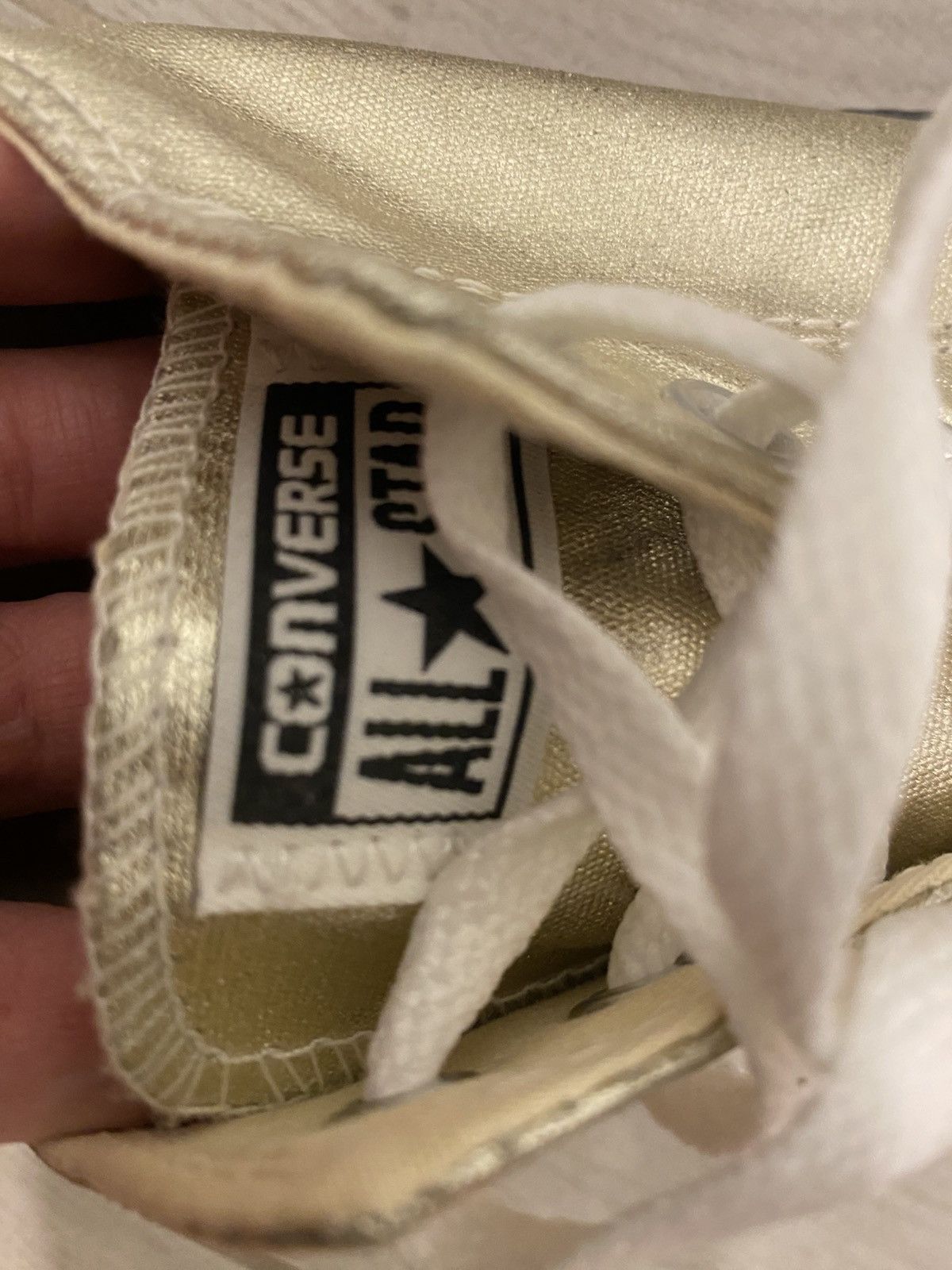 Converse Metallic Shiny Gold Low Top Chuck Taylor All Stars Size US 11 / EU 44 - 4 Thumbnail