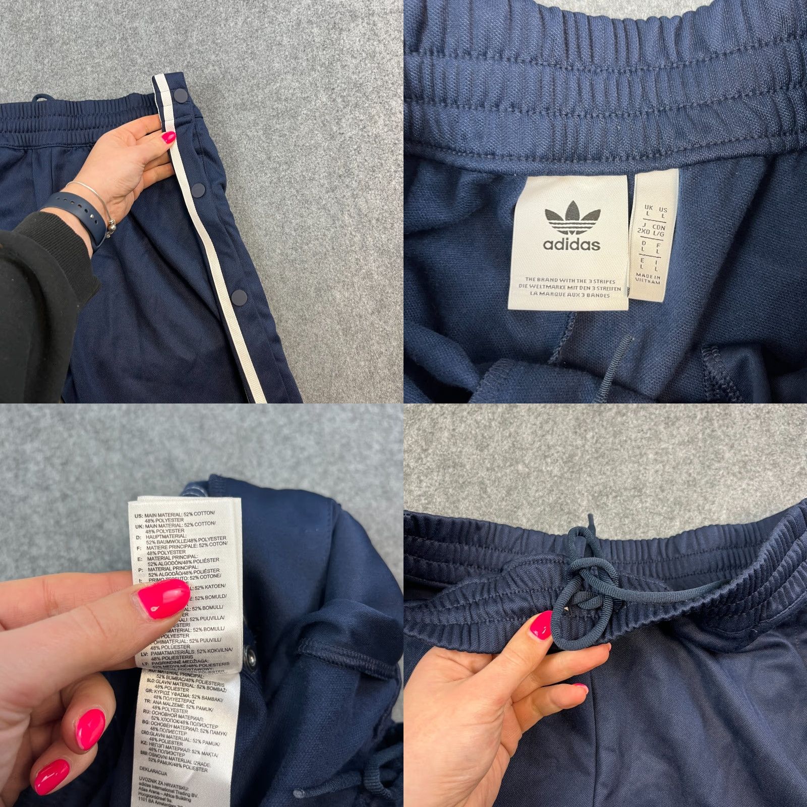 Adidas Adidas Originals Mens Track Pants Sweat Joggers Large Blue Trefoil Size US 33 - 8 Thumbnail