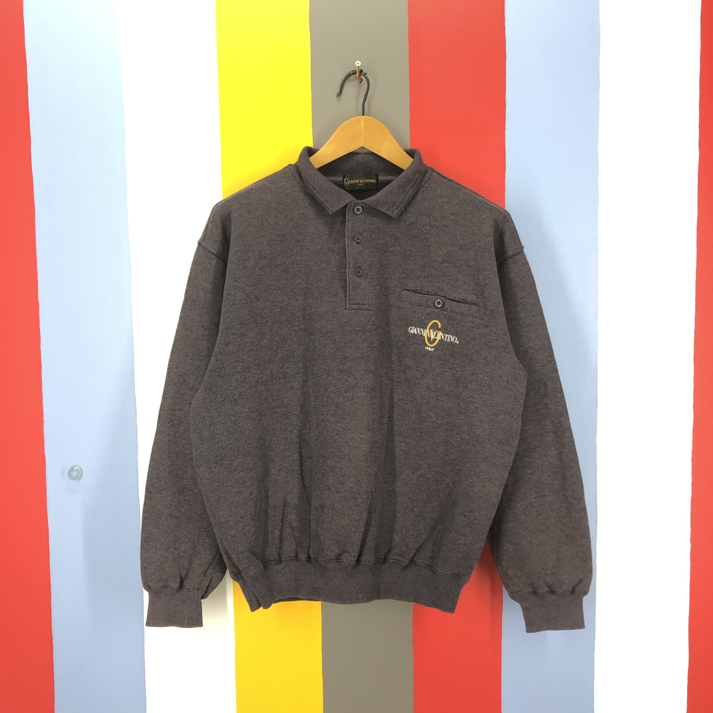 Gianni Valentino GIANNI VALENTINO Polo Sweatshirt #1010/AJ Size US L / EU 52-54 / 3 - 1 Thumbnail
