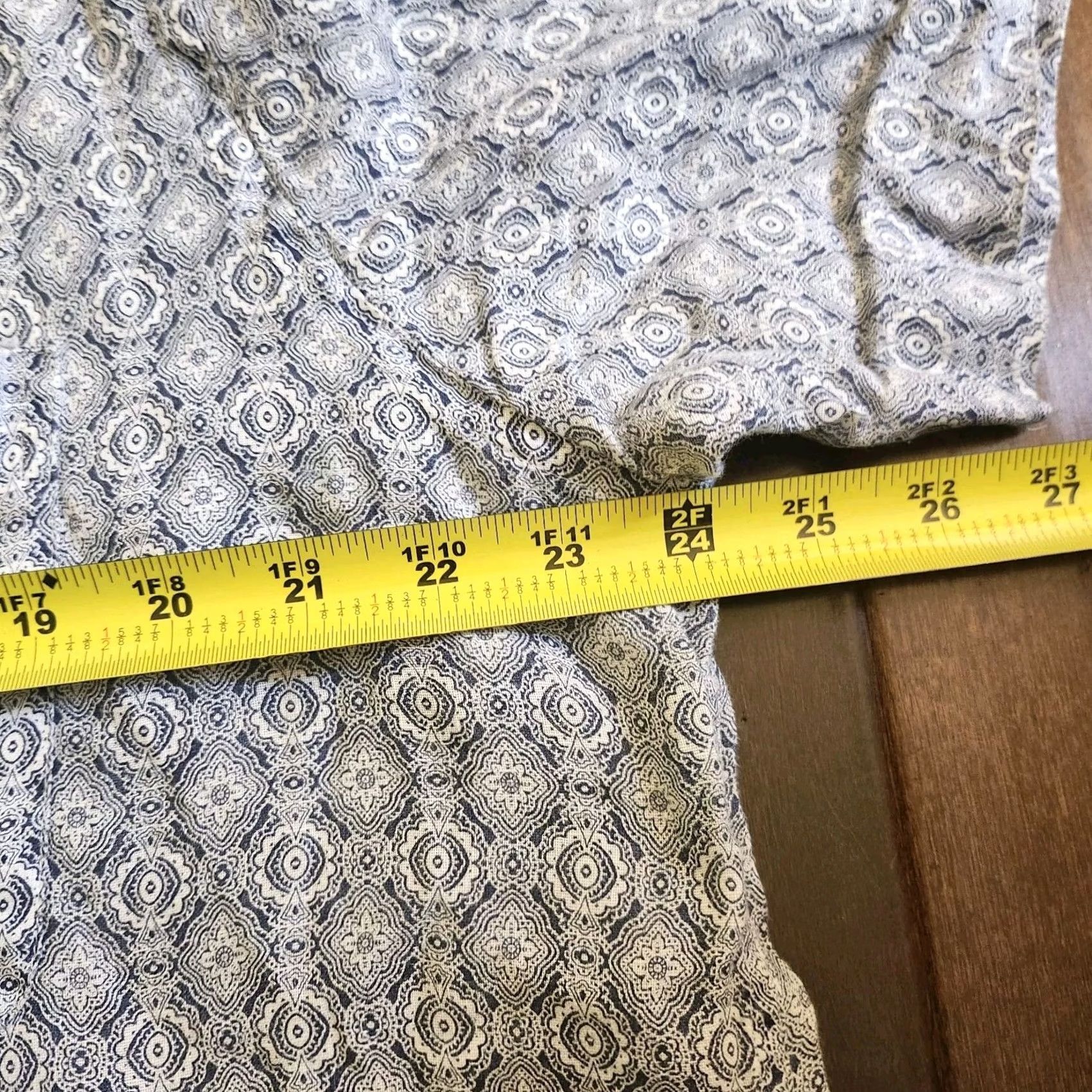 Tasso Elba Tasso Elba Men's Geometric Casual Short Sleeve Button-Up Shirt XL Blue Multicolor Button Pocket Linen Regular Fit Size US XL / EU 56 / 4 - 7 Thumbnail
