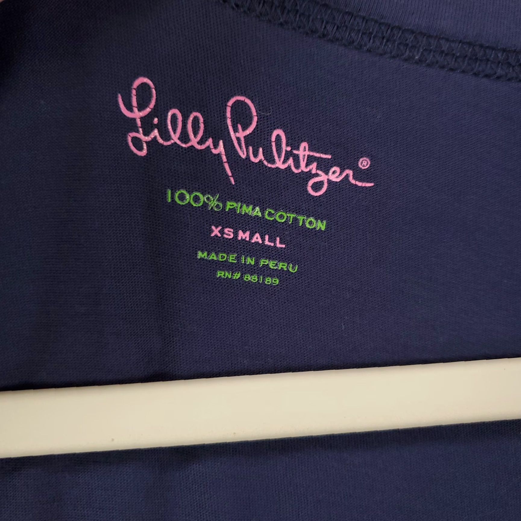 Lilly Pulitzer VINTAGE Lilly Pulitzer Dress Women XS Blue Solid Short Sleeve V-Neck Pullover Stretch Casual Party Mini Size XS / US 0-2 / IT 36-38 - 5 Thumbnail