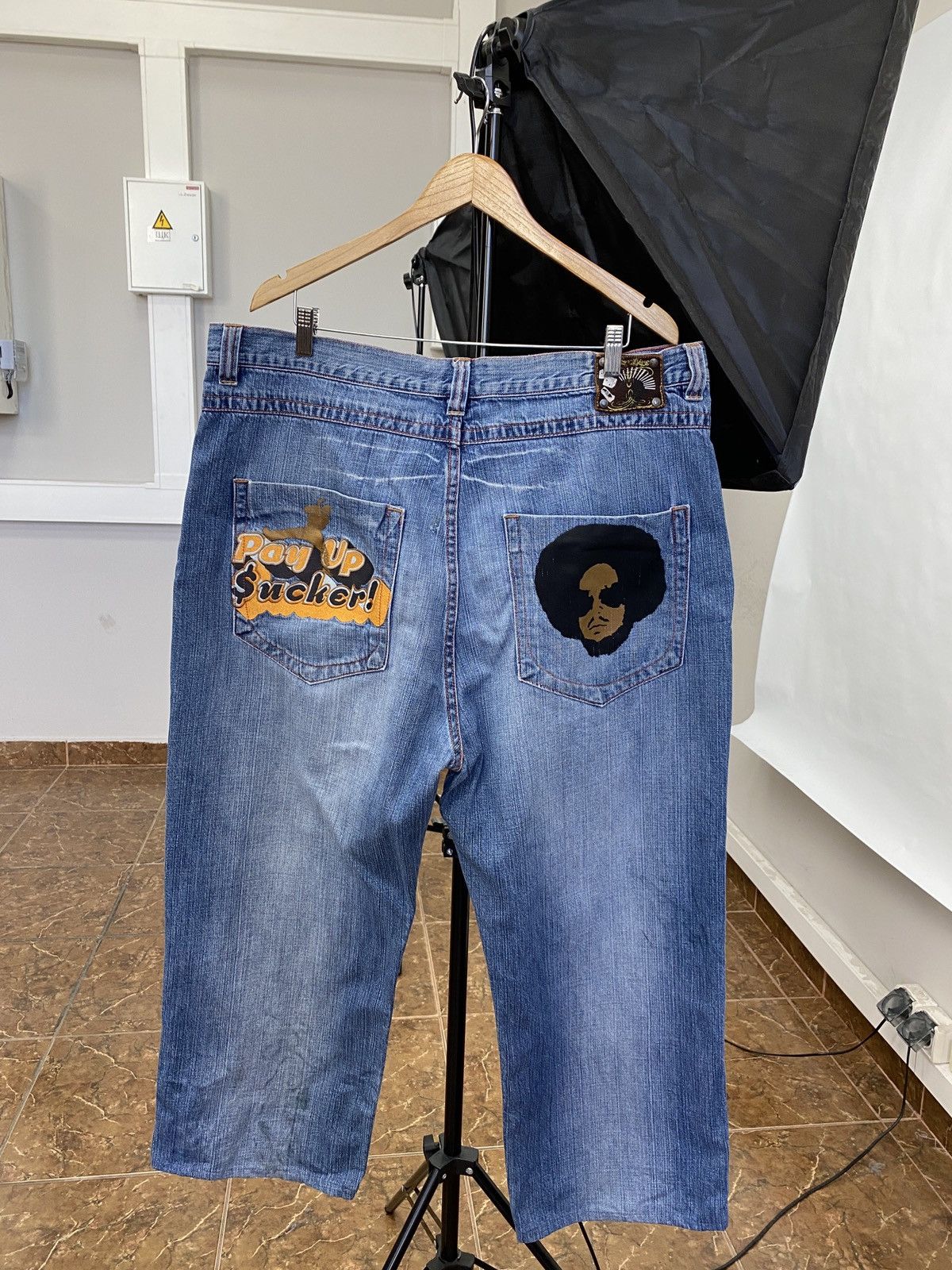 JNCO 🇺🇸 Vintage 90s Jhonny Blaze Rap Y2K Baggy Jeans Rare Retro Size US 40 / EU 56 - 1 Thumbnail