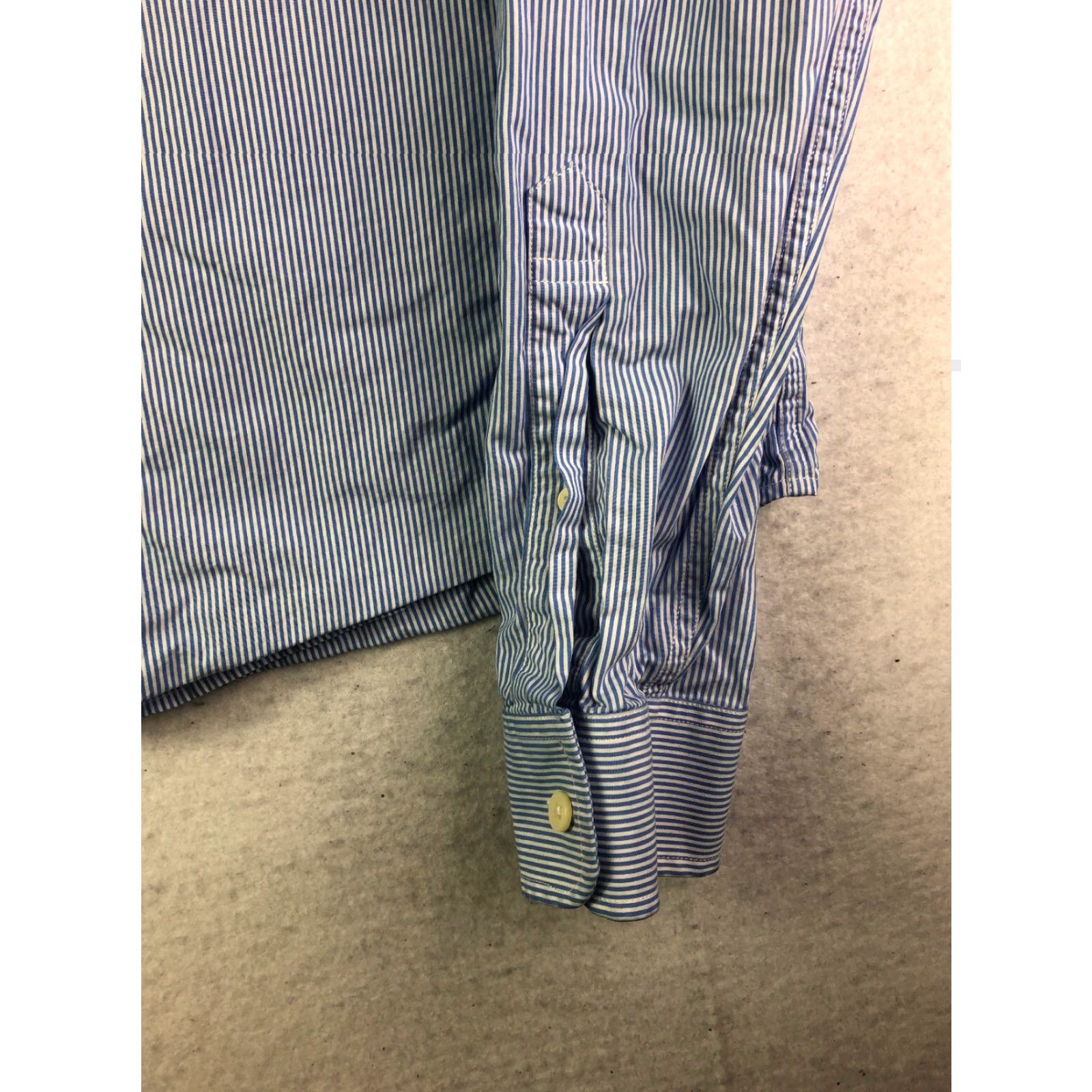 Abercrombie & Fitch Abercrombie & Fitch Muscle Mens XL Striped Button Up Collared Shirt Blue Size US XL / EU 56 / 4 - 4 Thumbnail