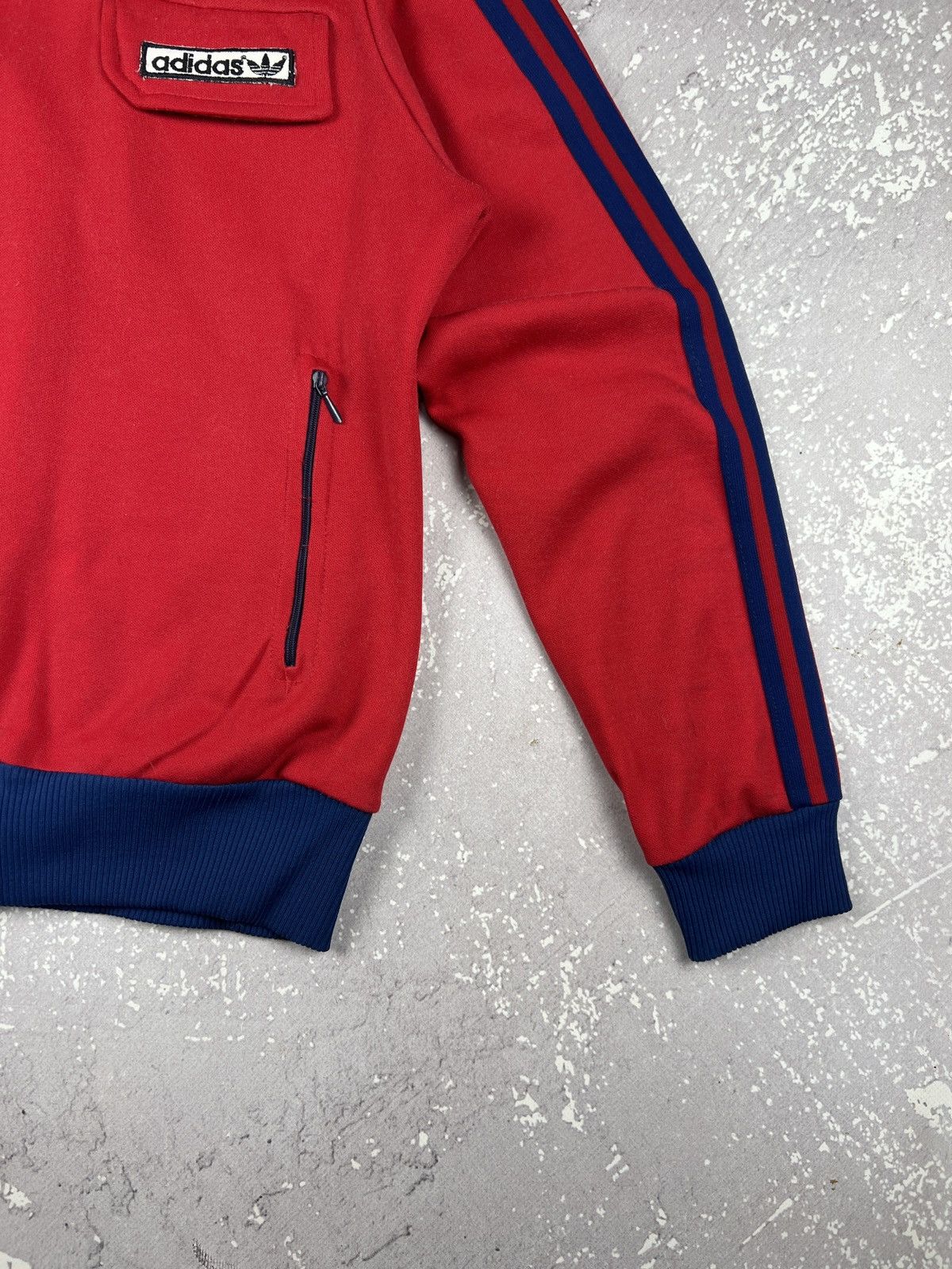 Adidas 70s 80s Vintage Adidas Hooded Track Top Made in Yugoslavia Size US S / EU 44-46 / 1 - 5 Thumbnail