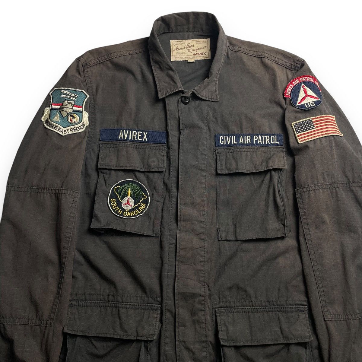 Avirex AVIREX MILITARY PATCHES HIDDEN BUTTON UP WORKSHIRT Size US L / EU 52-54 / 3 - 5 Thumbnail