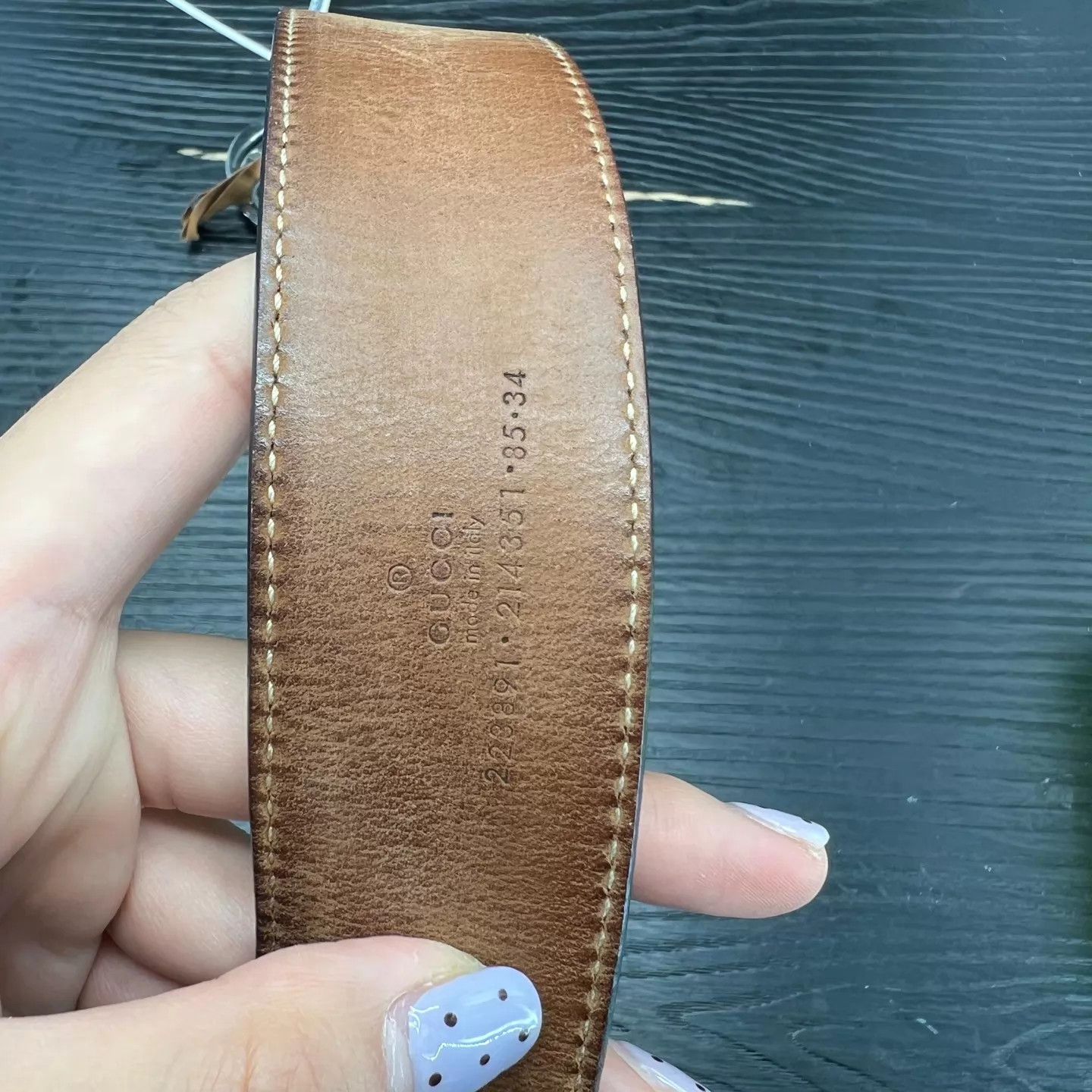 Gucci GUCCI Black Full Print Belt 85/34 Size ONE SIZE - 6 Thumbnail