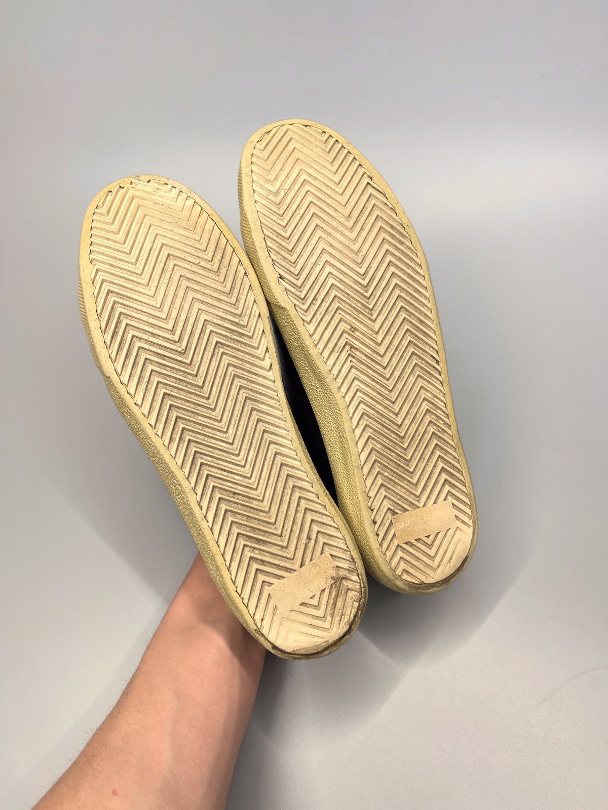 Saint Laurent Paris Saint Laurent Paris Leather Low-Top Sneakers SL/06 Size US 8.5 / IT 38.5 - 14 Thumbnail