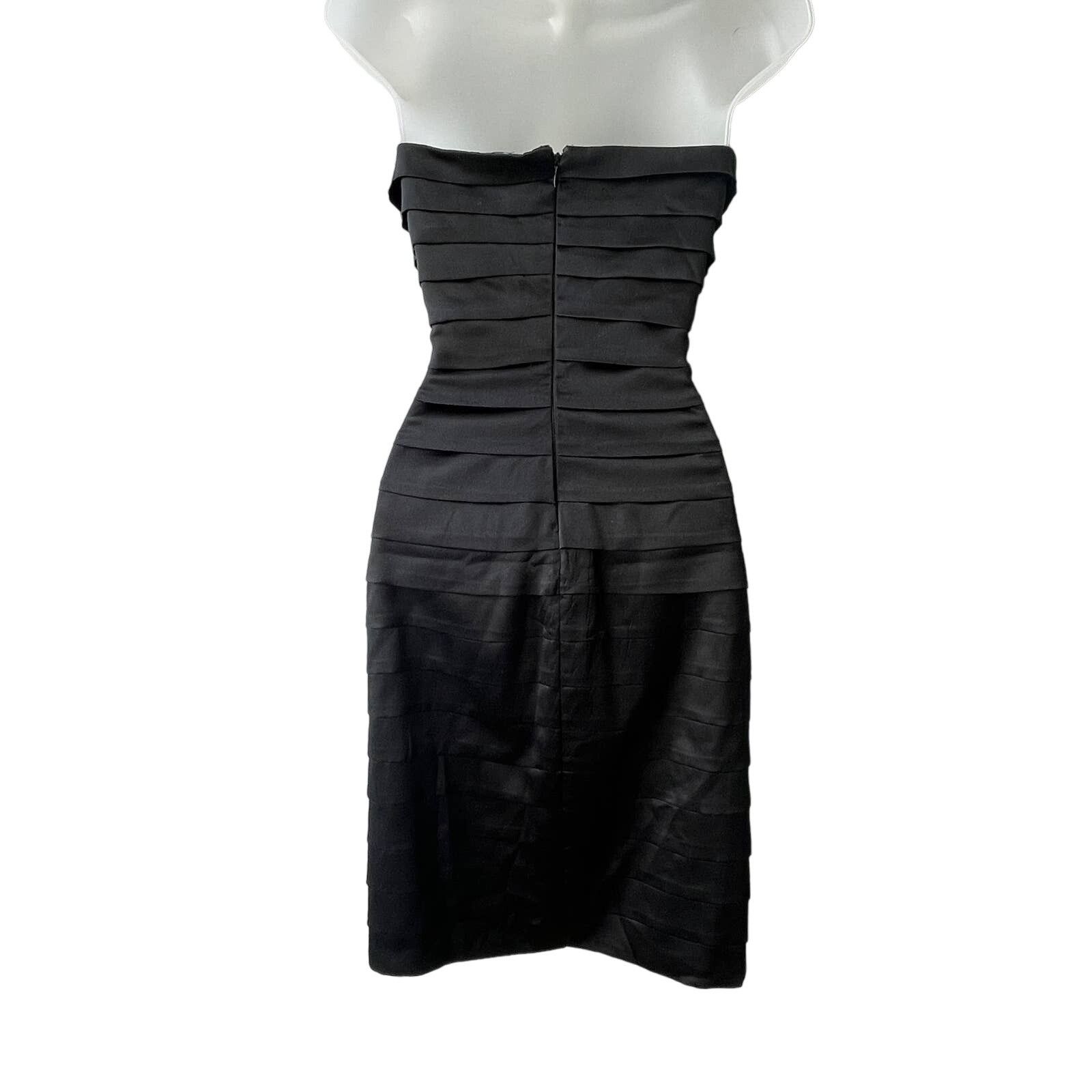 Bebe bebe Strapless Black Silk Satin Cocktail Dress Size Medium Size M / US 6-8 / IT 42-44 - 2 Thumbnail