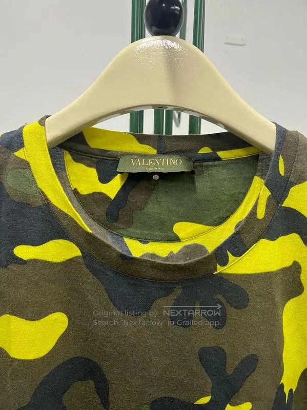 Valentino Valentino Camouflage Yellow Cotton T-Shirt . Size US XL / EU 56 / 4 - 3 Thumbnail