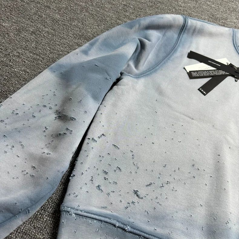 Amiri Amiri Blue Tie-Dye Scatter Bullet Sweatshirt Size US S / EU 44-46 / 1 - 5 Thumbnail