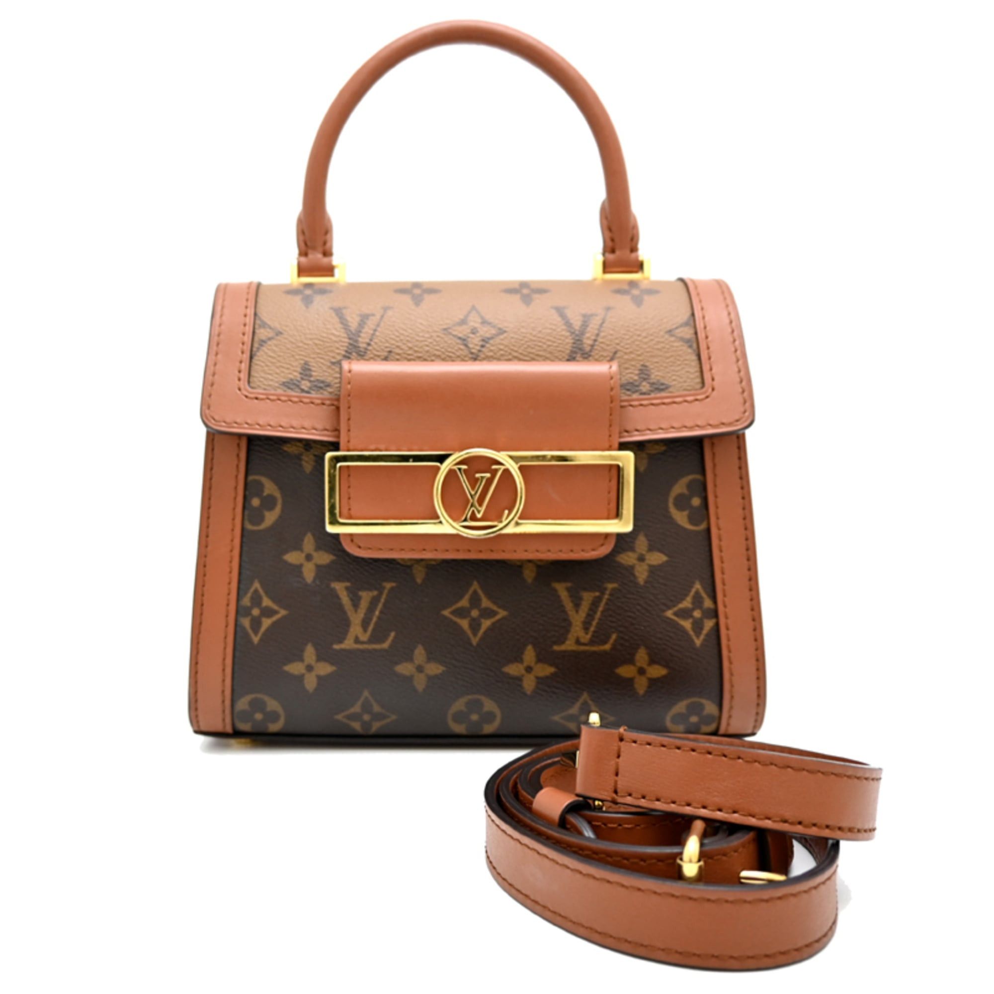 Louis Vuitton Louis Vuitton Dauphine Capital Women's Shoulder Bag M46751 (Discontinued) Monogram Reverse (Brown) Size ONE SIZE - 1 Thumbnail