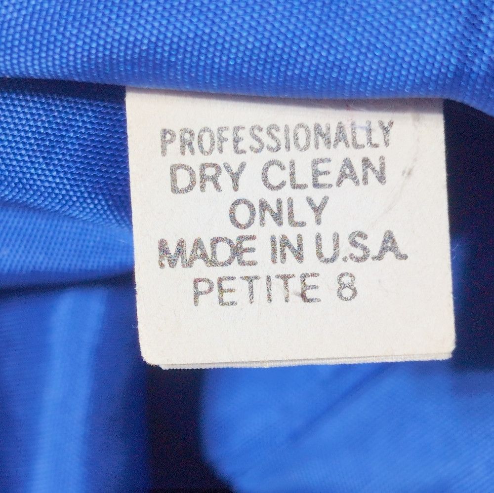 Other Vintage Michelle Stuart Petite Sz 8P Royal Blue Wool Double Size M / US 6-8 / IT 42-44 - 6 Thumbnail