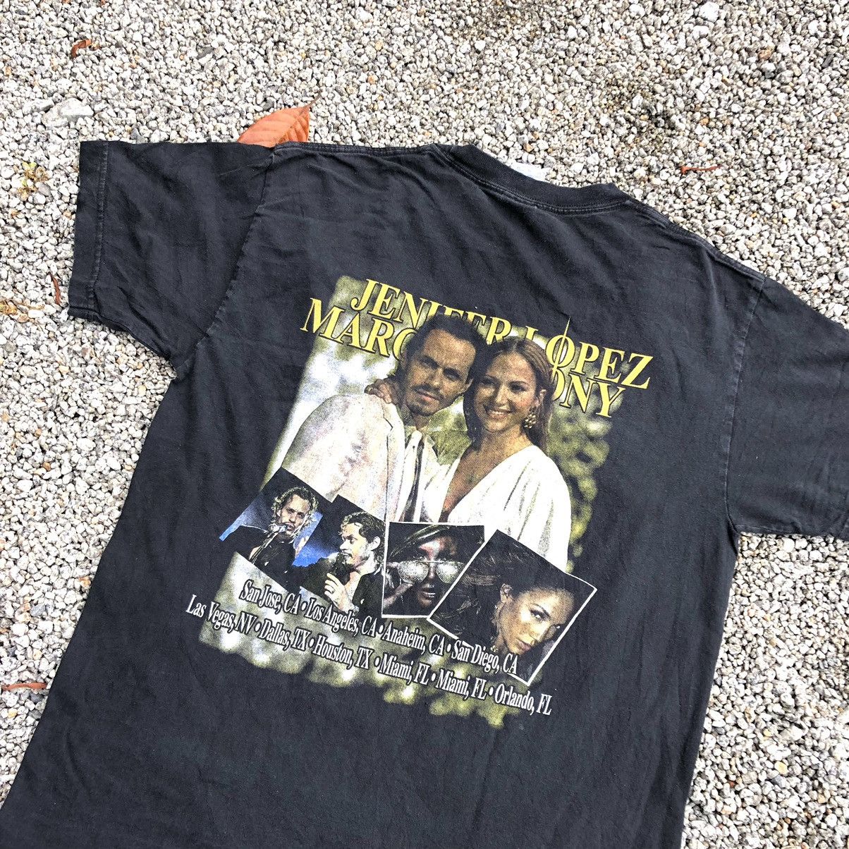 image of Band Tees Vintage Jennifer Lopez & Mark Anthony T Shirt in Black, Men's (Size Medium)