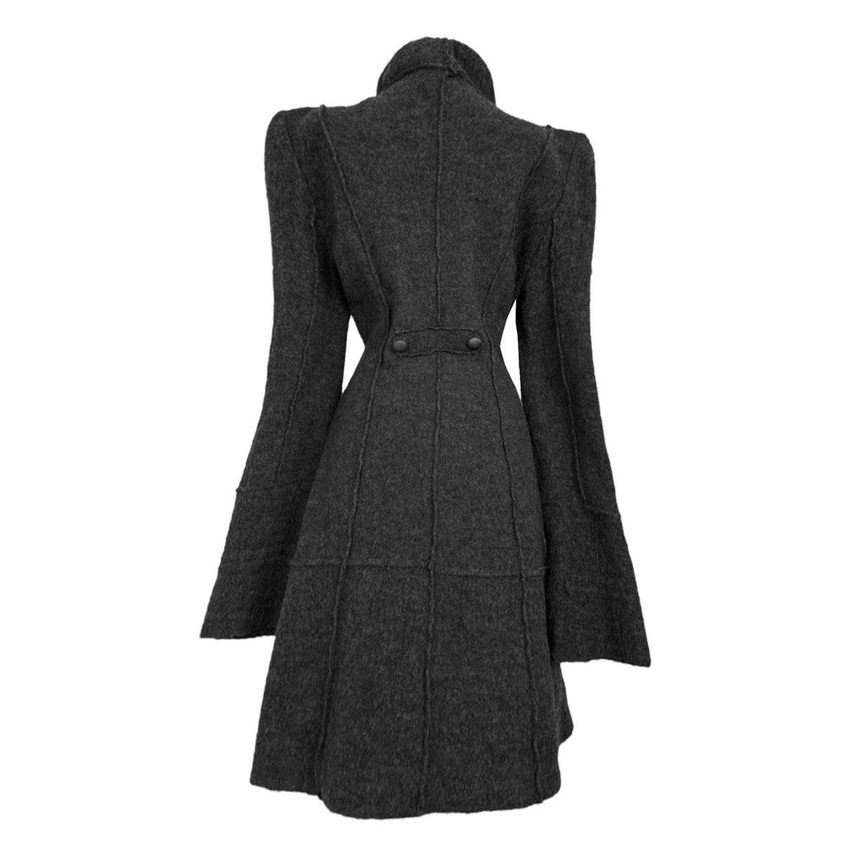 Vintage Avant-Garde Black & Grey Asymmetric Coat Size S / US 4 / IT 40 - 3 Thumbnail
