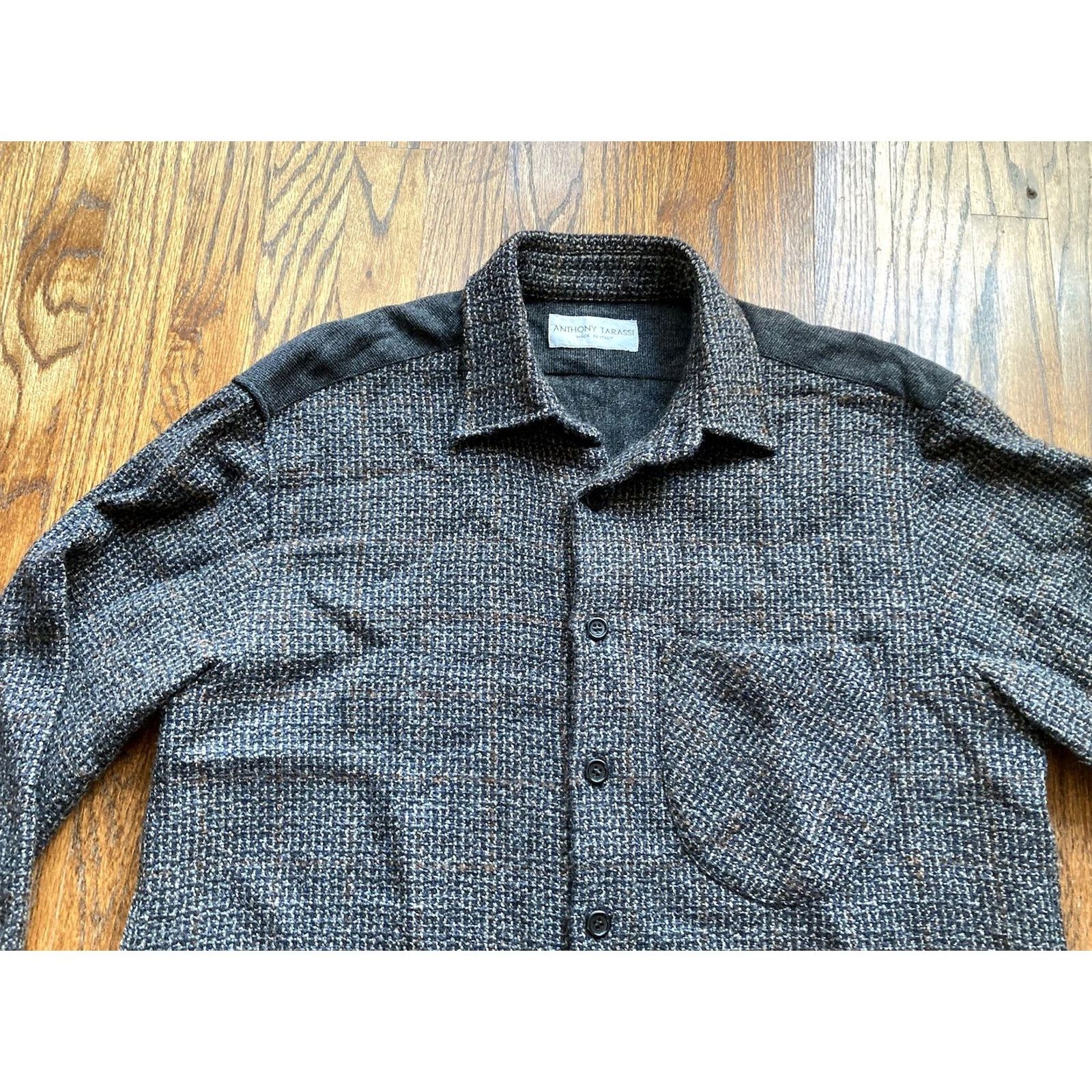 Vintage Anthony Tarassi Shirt Jacket Mens Size M Made In Italy Gray Bomber Shirt Jacket Mens Gray Knit Size US M / EU 48-50 / 2 - 4 Thumbnail