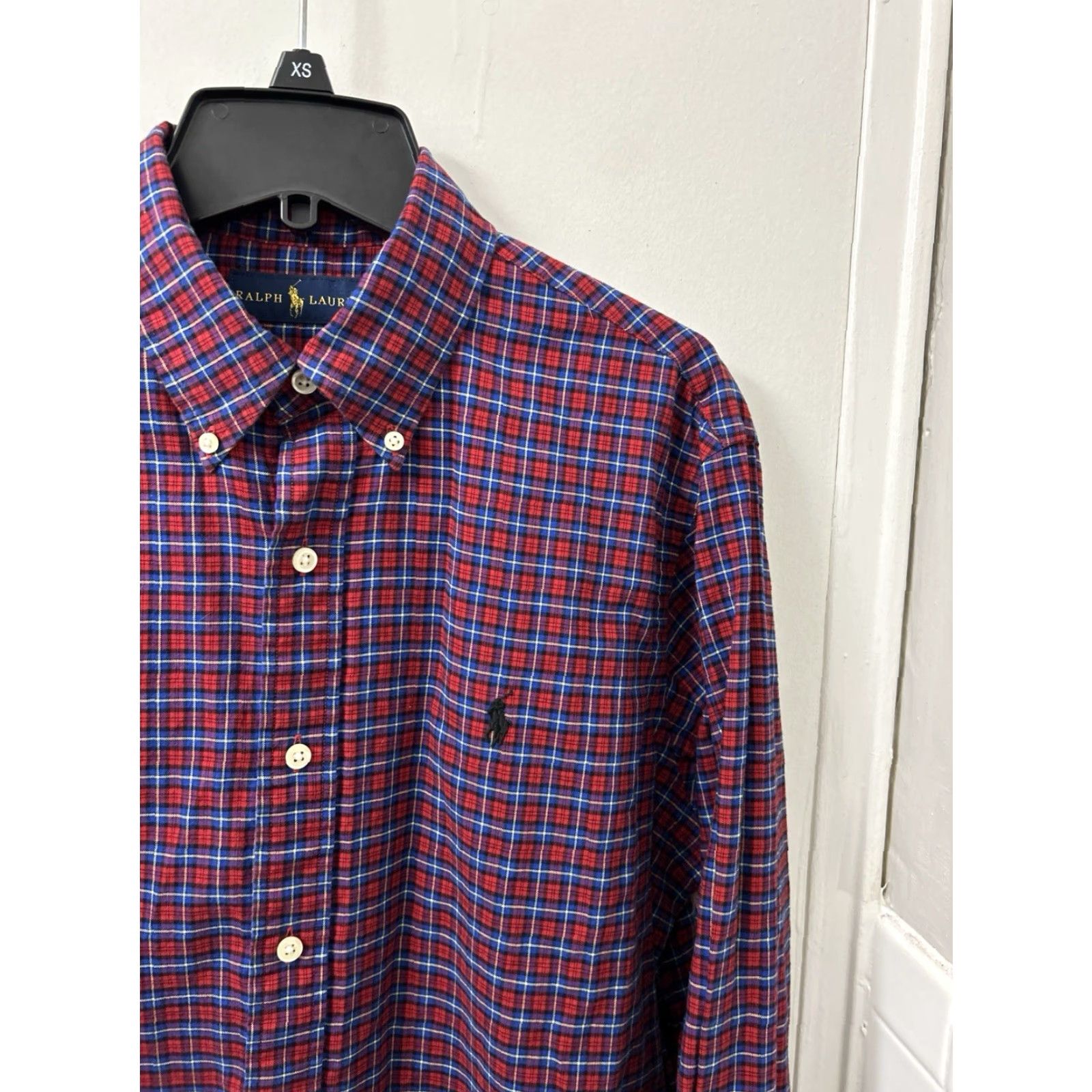 Ralph Lauren Ralph Lauren Shirt Mens Sz M Red Blue Plaid Button-Up Long Sleeve Embroidered Logo Button-Down Collar Vintage: No Size US M / EU 48-50 / 2 - 4 Thumbnail