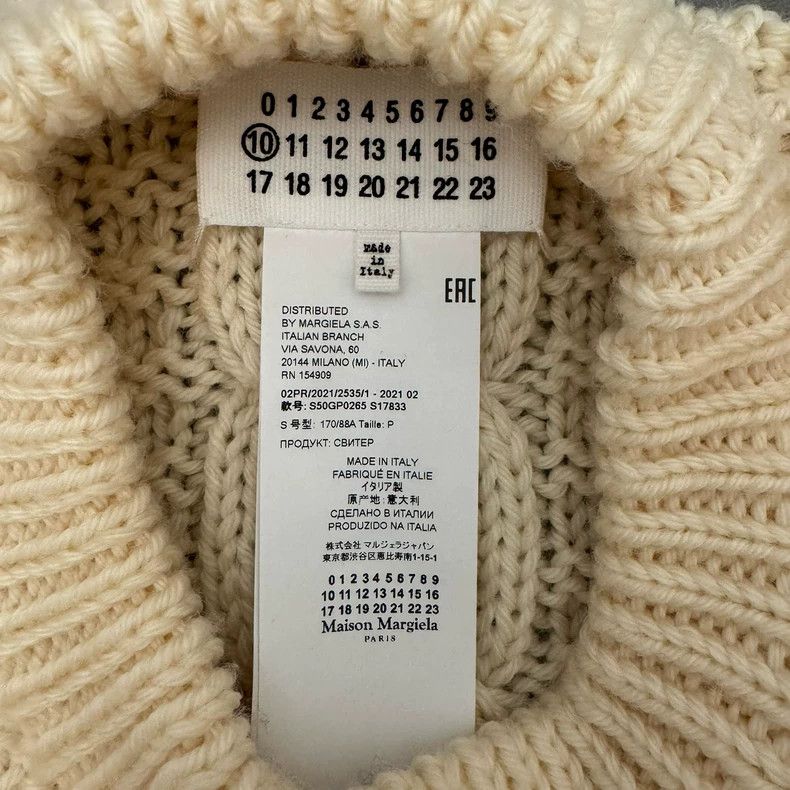 Maison Margiela Maison Margiela Multicolored pure sheep wool men's pullover Size US S / EU 44-46 / 1 - 5 Thumbnail