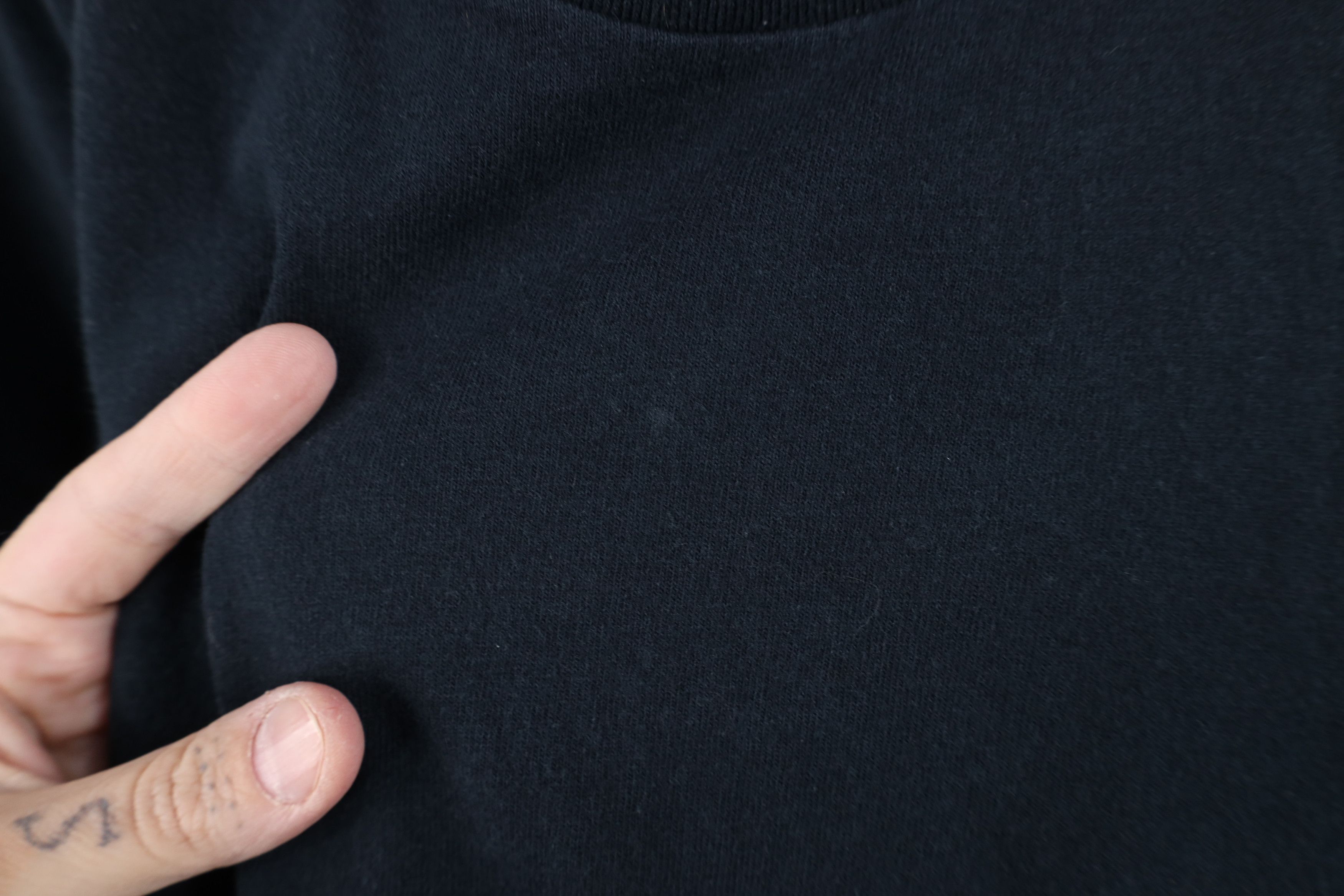 Vintage Vintage 90s Y2K Streetwear Blank Heavy Cotton T-Shirt Black Size US XXL / EU 58 / 5 - 4 Thumbnail