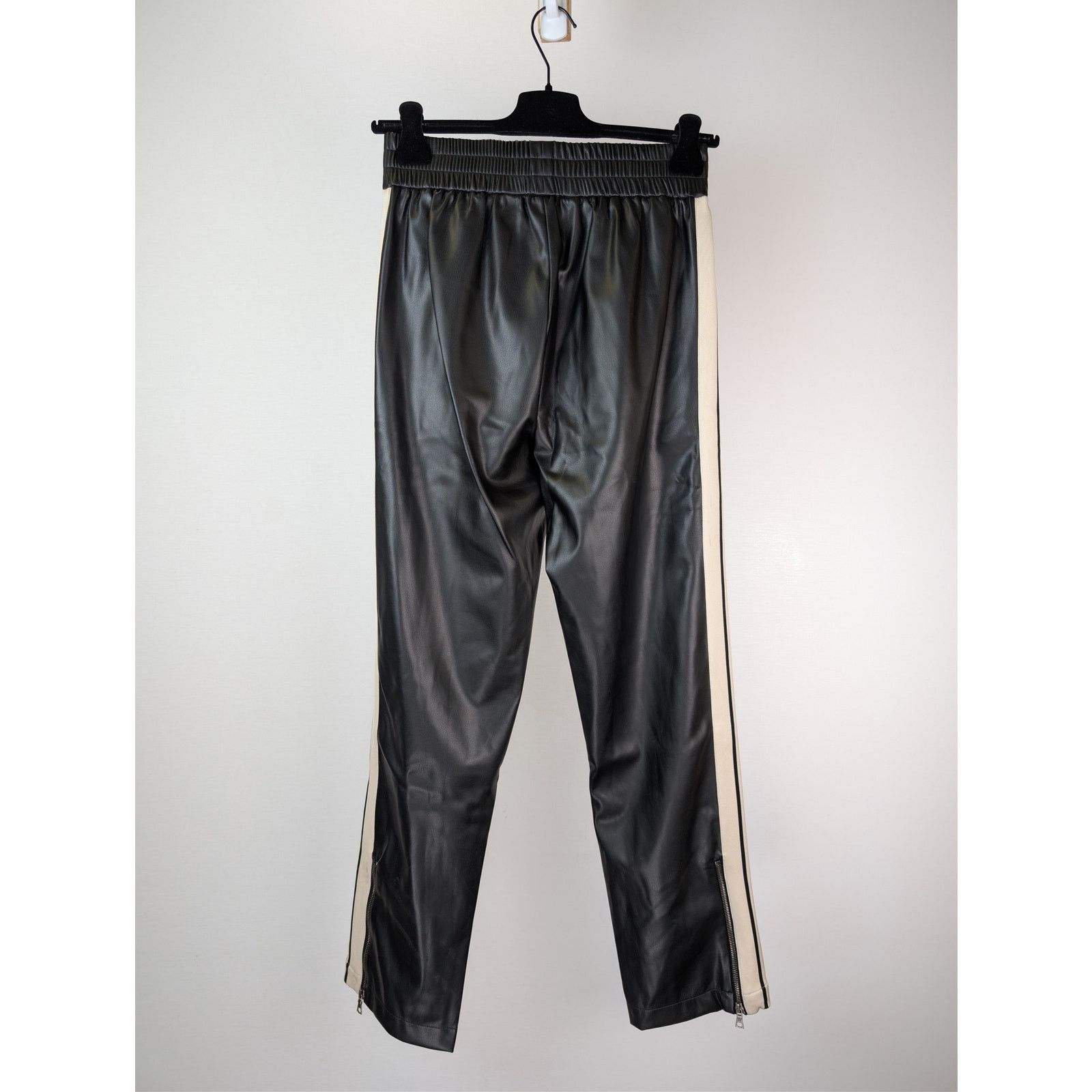 Palm Angels o1rshd1 Leather Effect Track Pants in Black / Off White Size US 36 / EU 52 - 11 Thumbnail