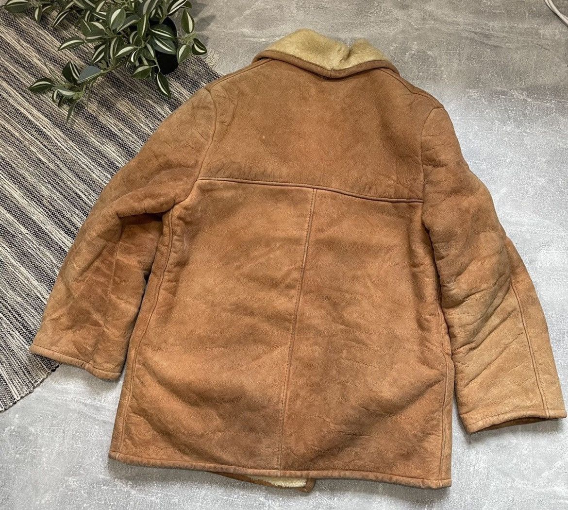 Other 🇯🇵Vintage B-3 Aviator Distressed Sherpa fur faux Biker Jacket Size US S / EU 44-46 / 1 - 3 Thumbnail