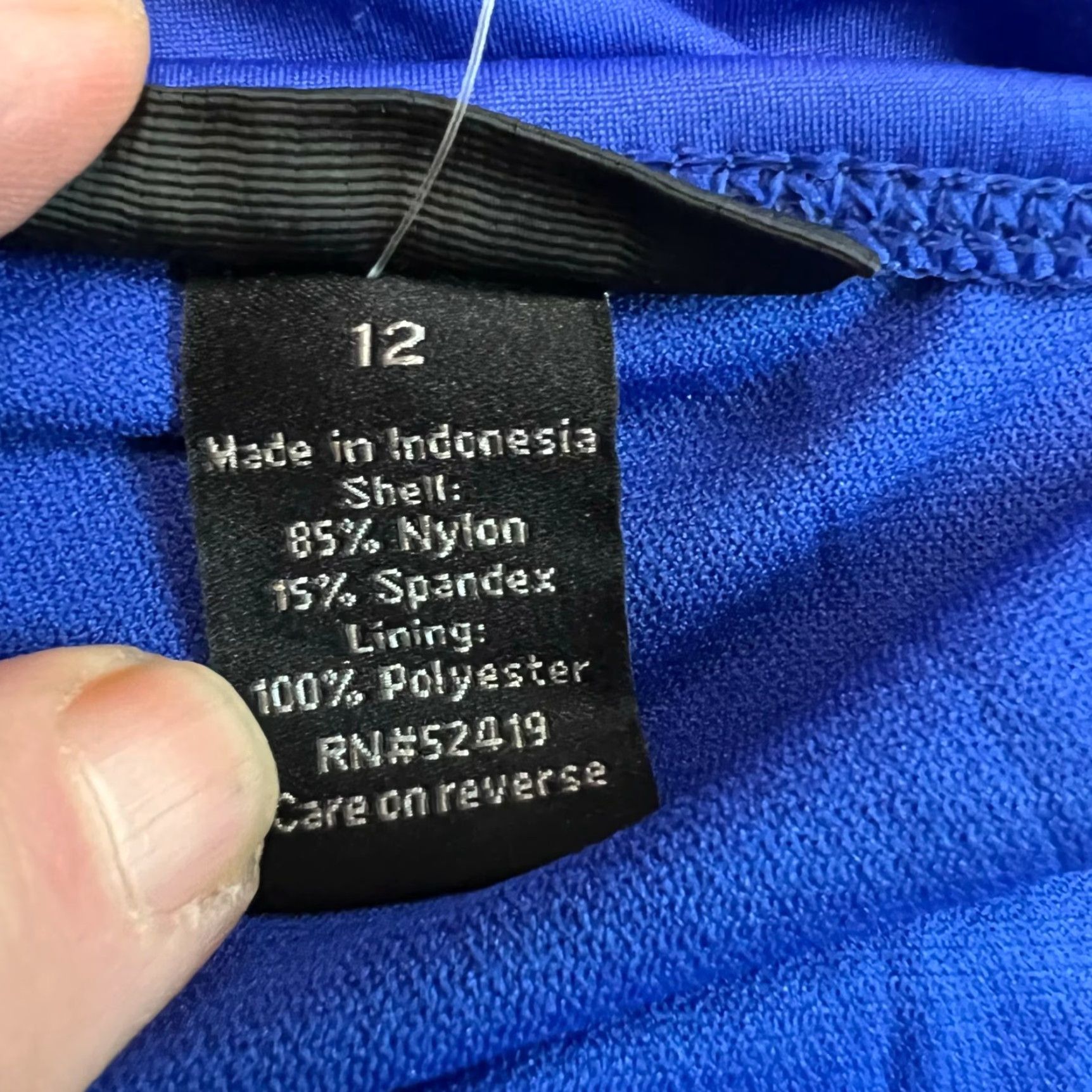 Apt. 9 APT. 9 Women's Royal Blue Bikini Bottom, Size 12, Solid Pull-On Swimwear, Comfortable Fit Size 34" / US 12 / IT 48 - 5 Thumbnail