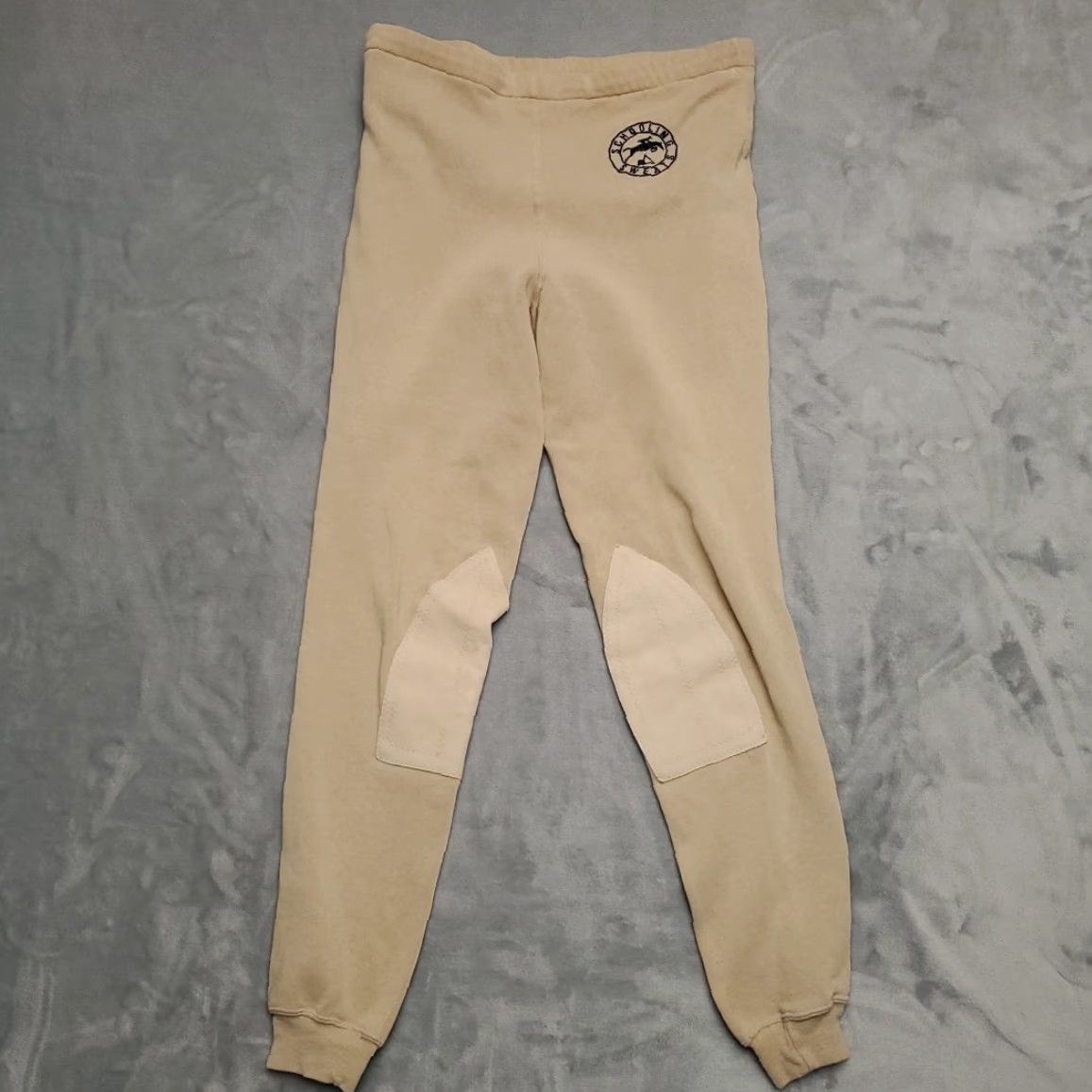 Vintage VINTAGE Schooling Sweats Pants Mens Large Tan Beige Equestrian Jodhpur Fleece USA 90s Logo Embroidered Size US 33 - 2 Thumbnail