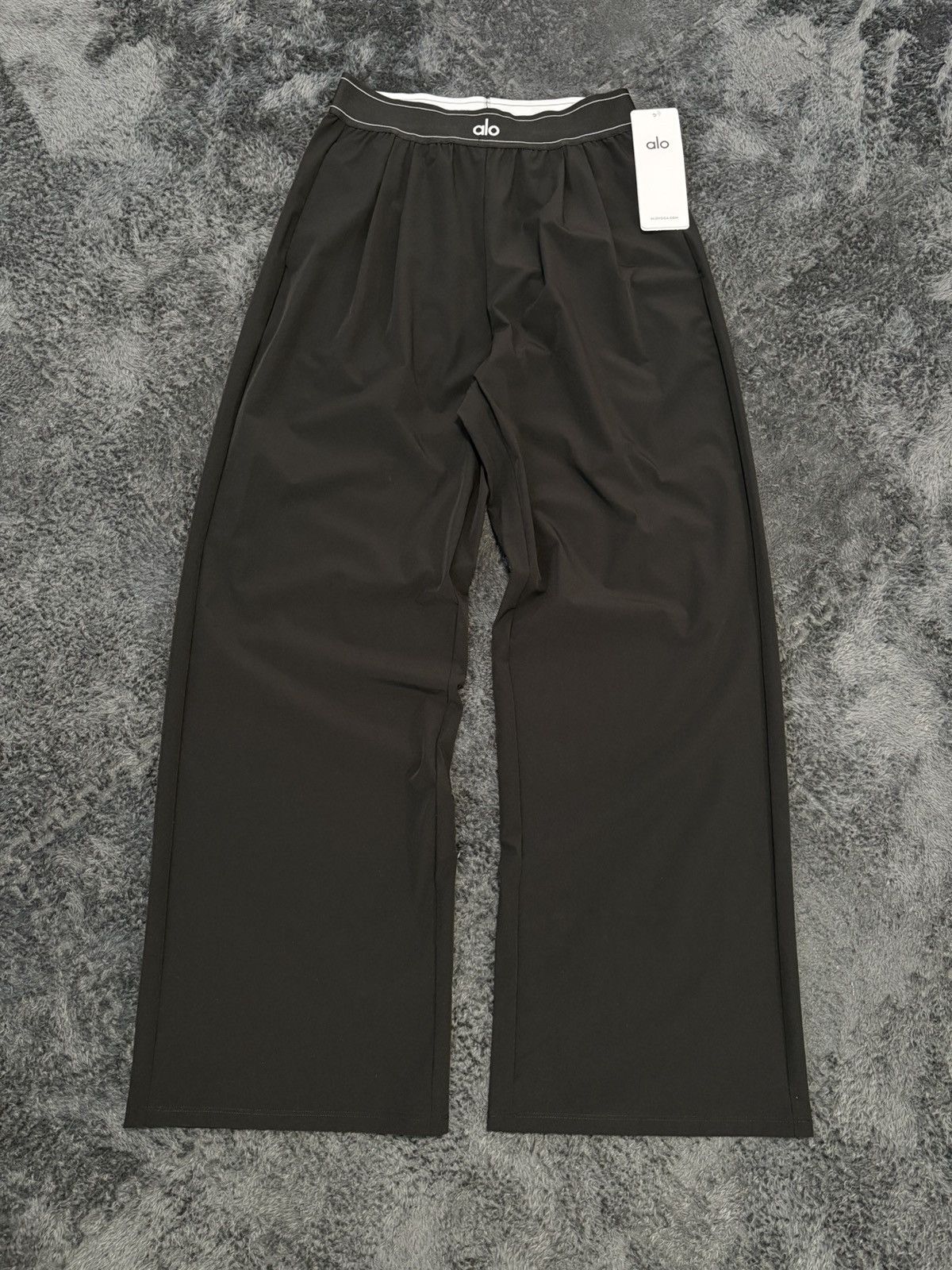 New Alo Yoga Nylon Trousers Pants in Black, Women's (Size 30)